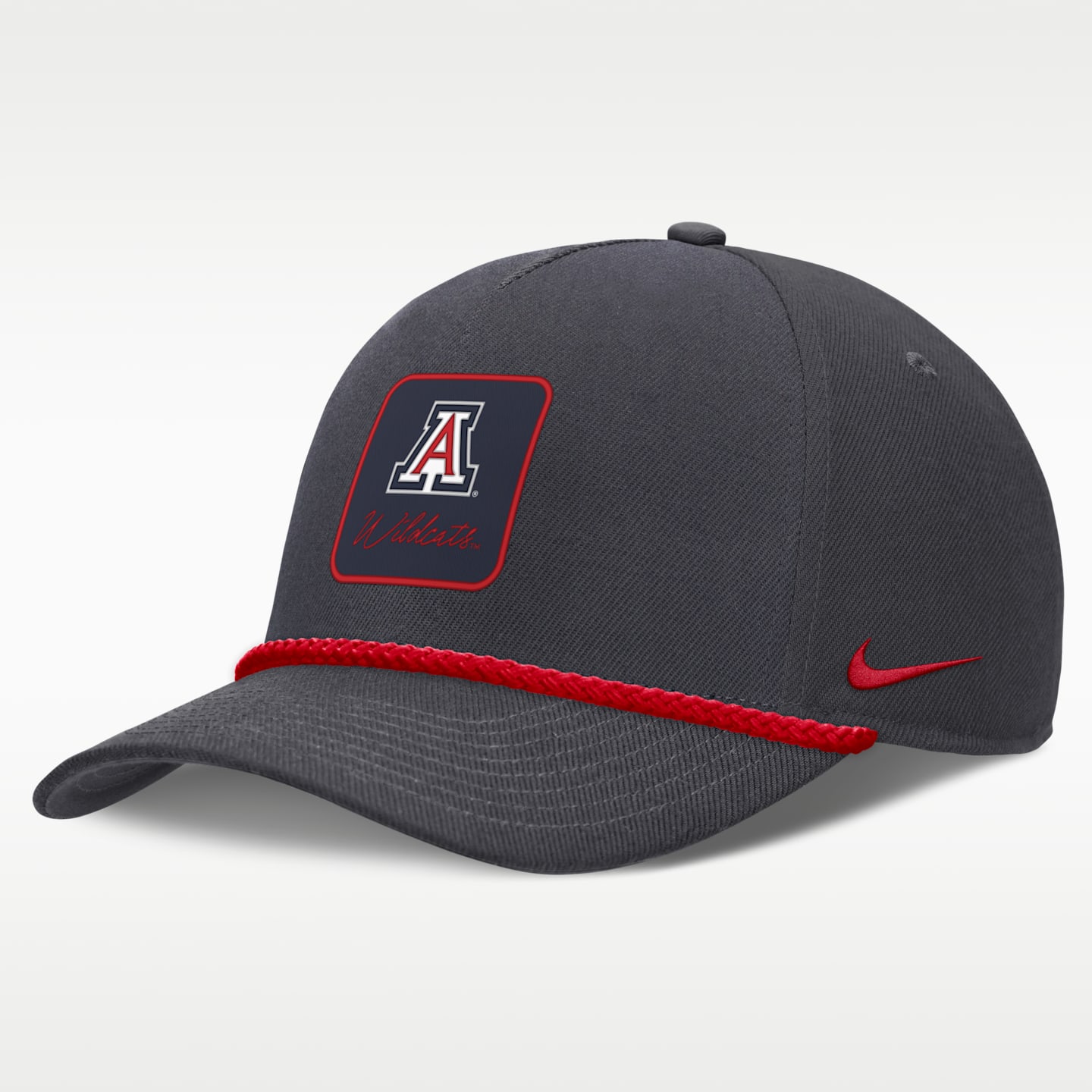 Мужская регулируемая бейсболка Nike Arizona Legacy Letter Rise Dri-FIT College, цвет: Антрацитовый — фото 1
