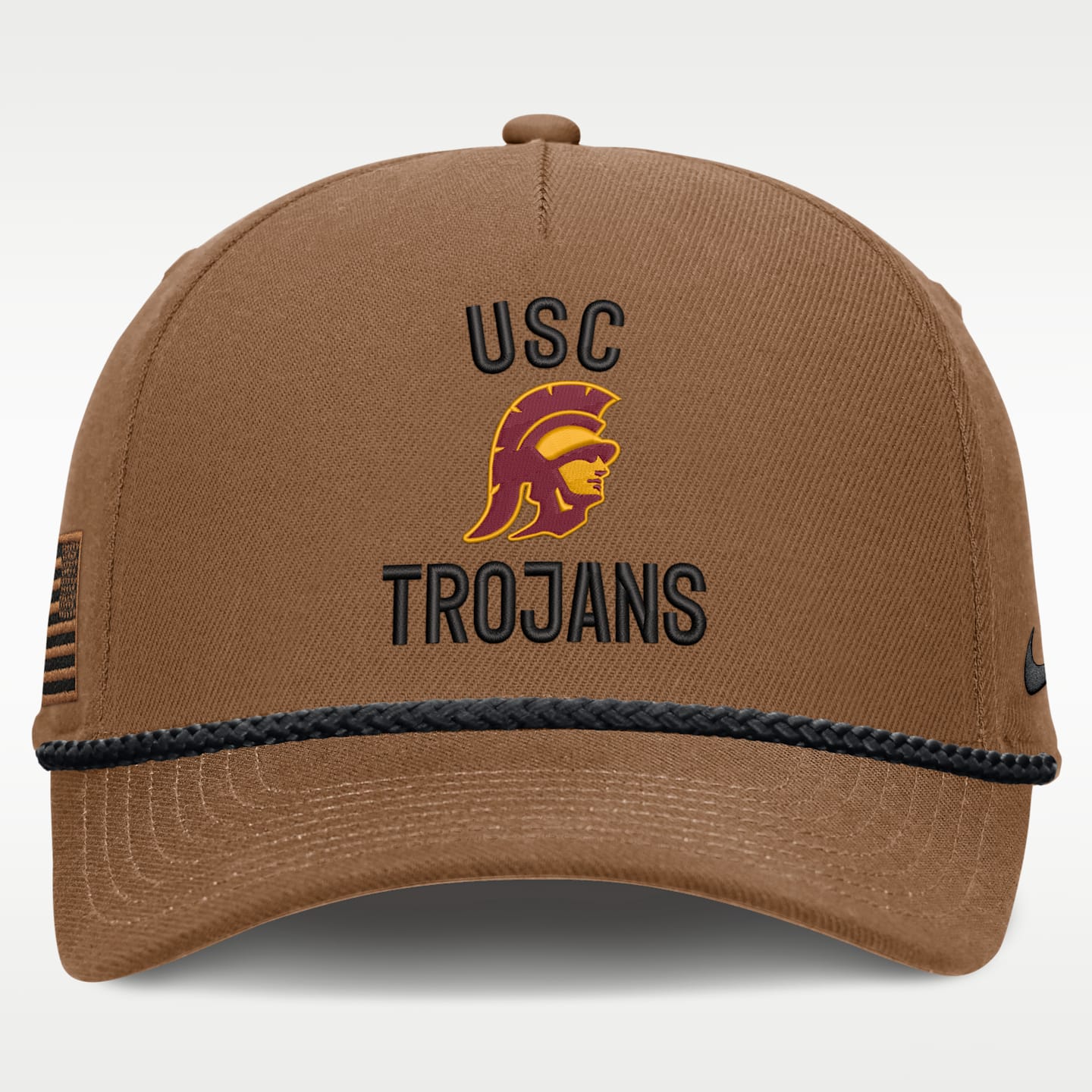 Мужская кепка Nike USC 2026 Military Appreciation Rope Rise College Adjustable Hat, цвет: Коричневый — фото 2