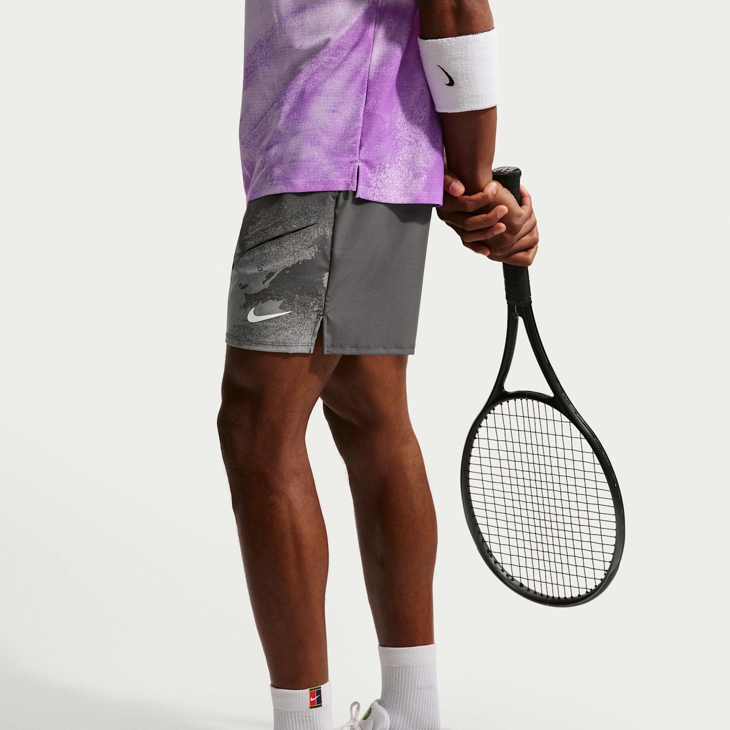 Мужские шорты Nike NikeCourt Slam Dri-FIT Tennis, цвет: Антрацитовый / Серый — фото 4