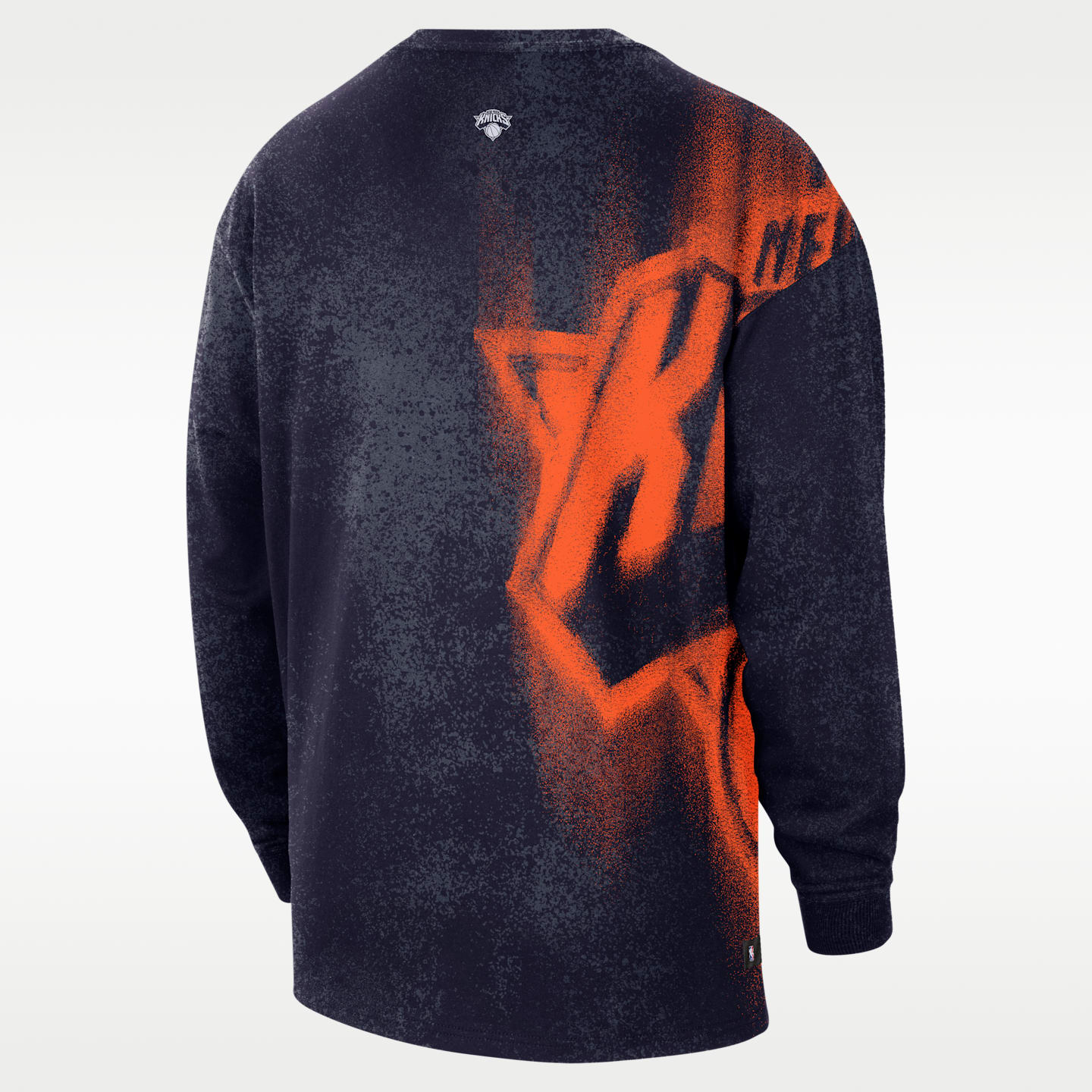 Мужская футболка Nike New York Knicks Essential Anthem Long-Sleeve Basketball, цвет: Тёмно-синий — фото 2