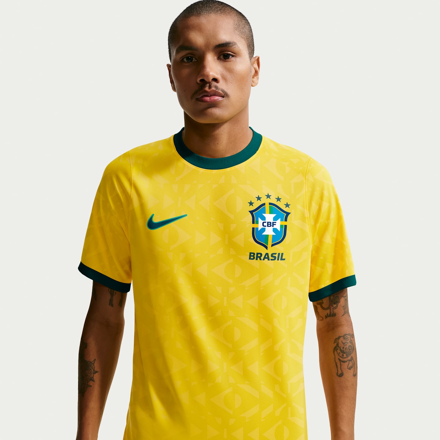 Мужская футболка для болельщиков с коротким рукавом Nike Brazil, цвет: Бирюзовый — фото 1