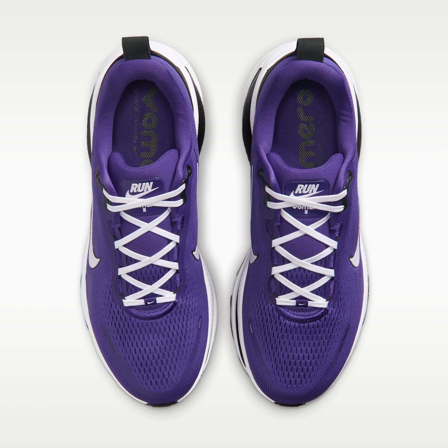 Мужские кроссовки Nike Vomero 18 (Baltimore Ravens) NFL Road Running, цвет: Орхидея / Чёрный — фото 4