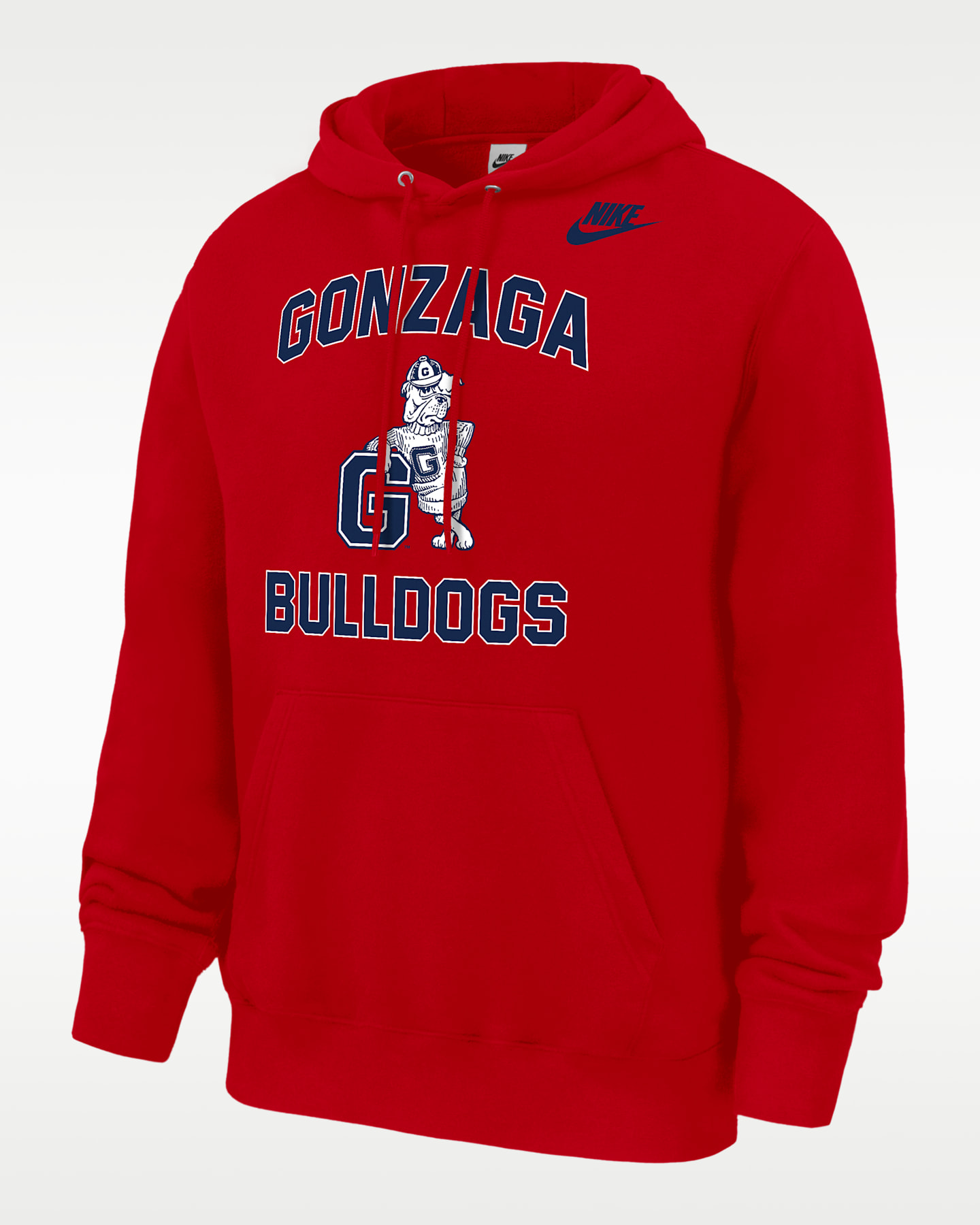 Мужское худи Nike Gonzaga Bulldogs Club Football Fleece Pullover, цвет: Красный — фото 2