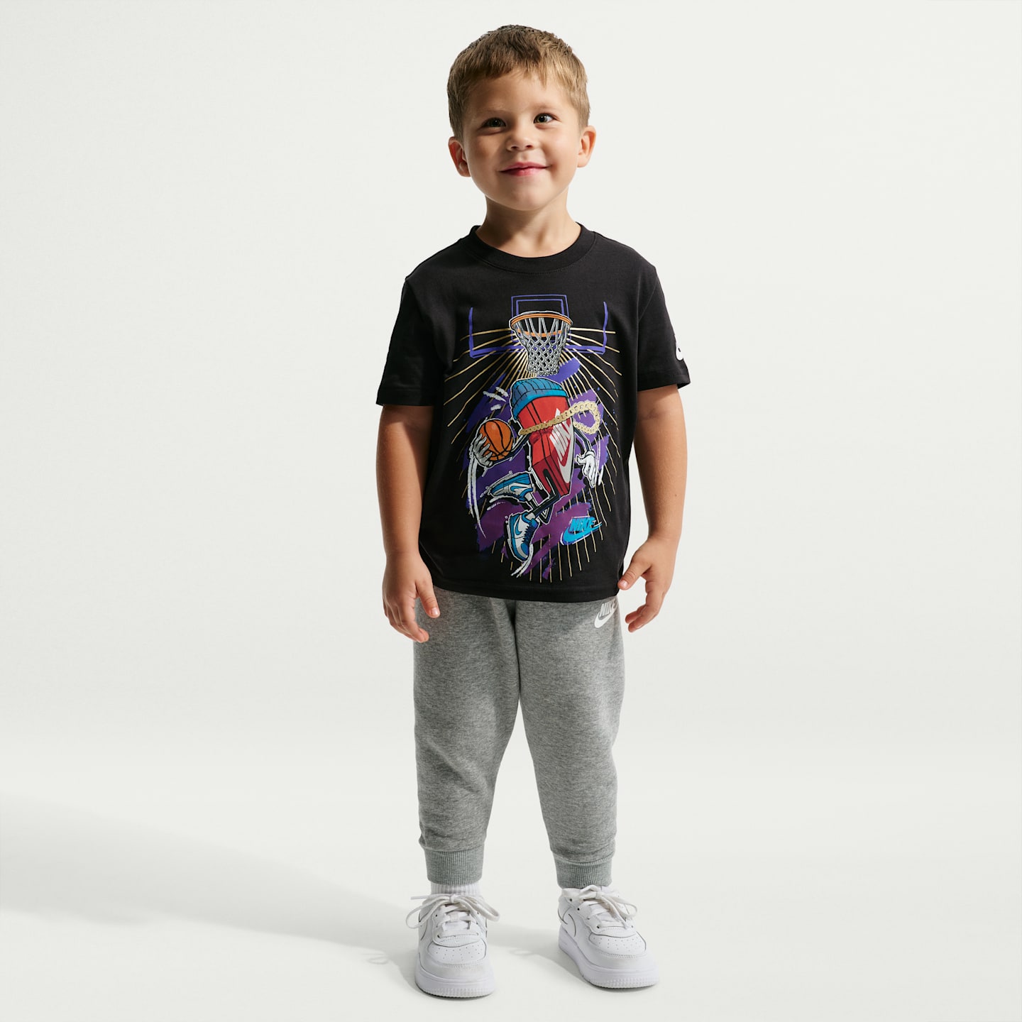 Детская футболка Nike Boxy Street Dunk, цвет: Чёрный — фото 4