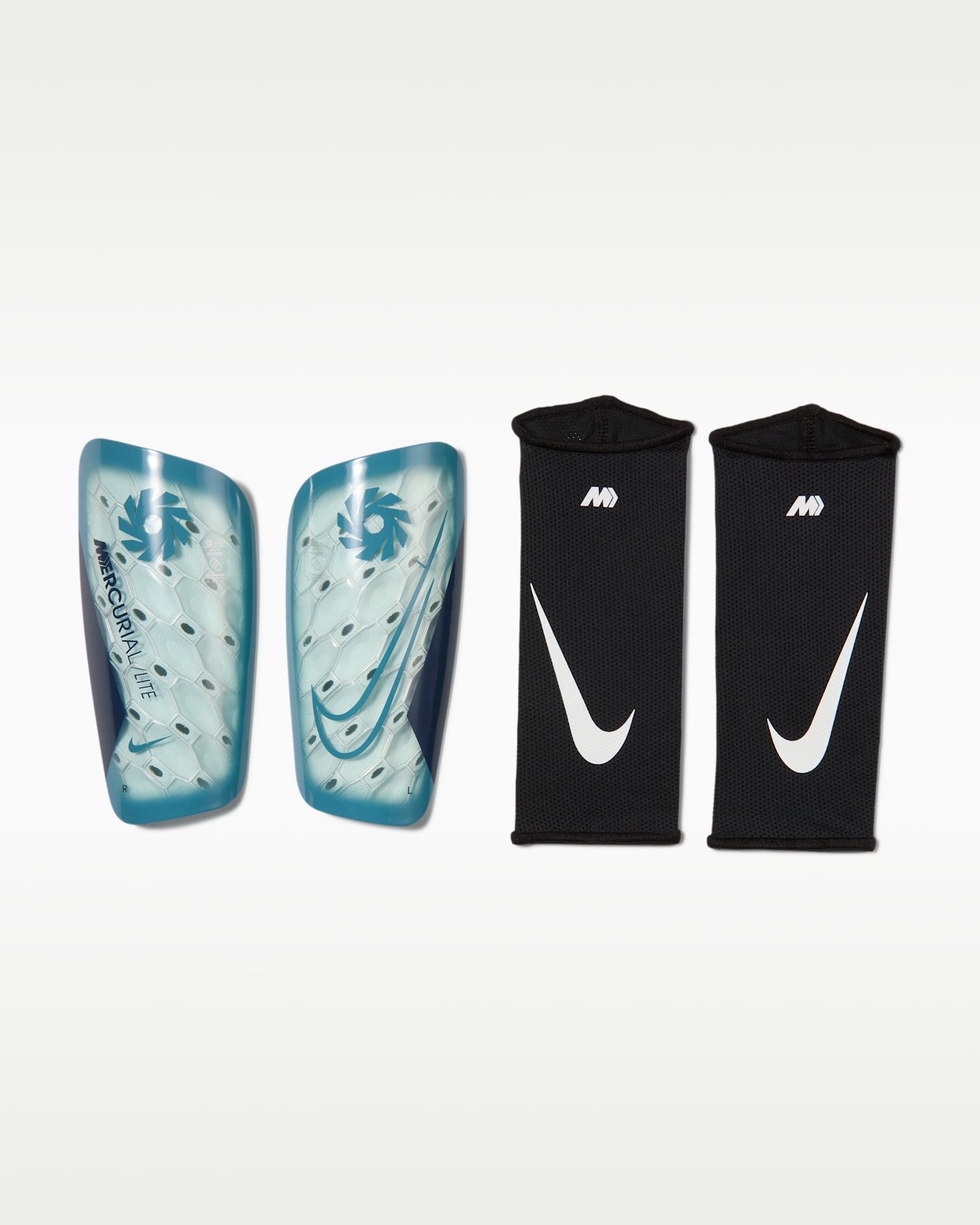 Футбольные щитки Nike Mercurial Lite Erling Haaland, цвет: Синий — фото 2