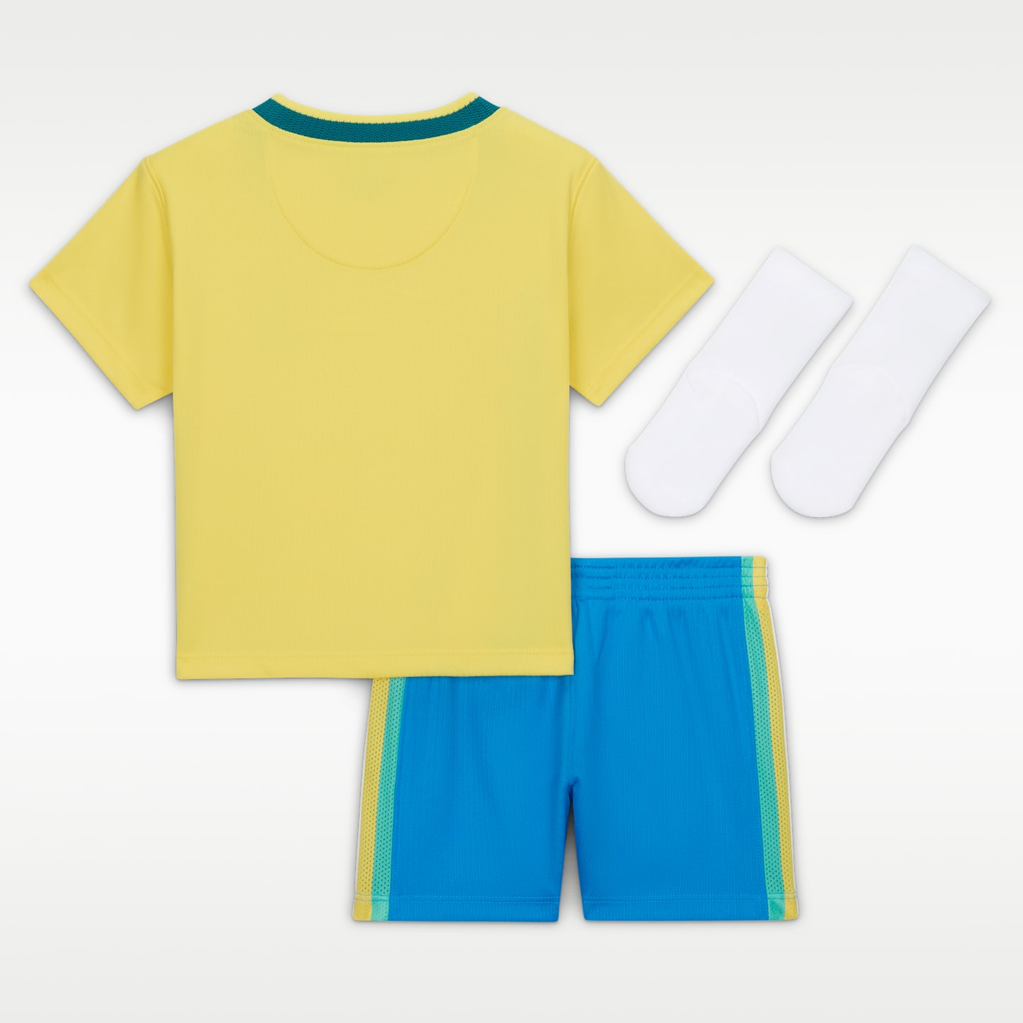Футбольный комплект для малышей Nike Brazil 2026 Stadium Home из 3 предметов, цвет: Светлый синий / Бирюзовый — фото 2