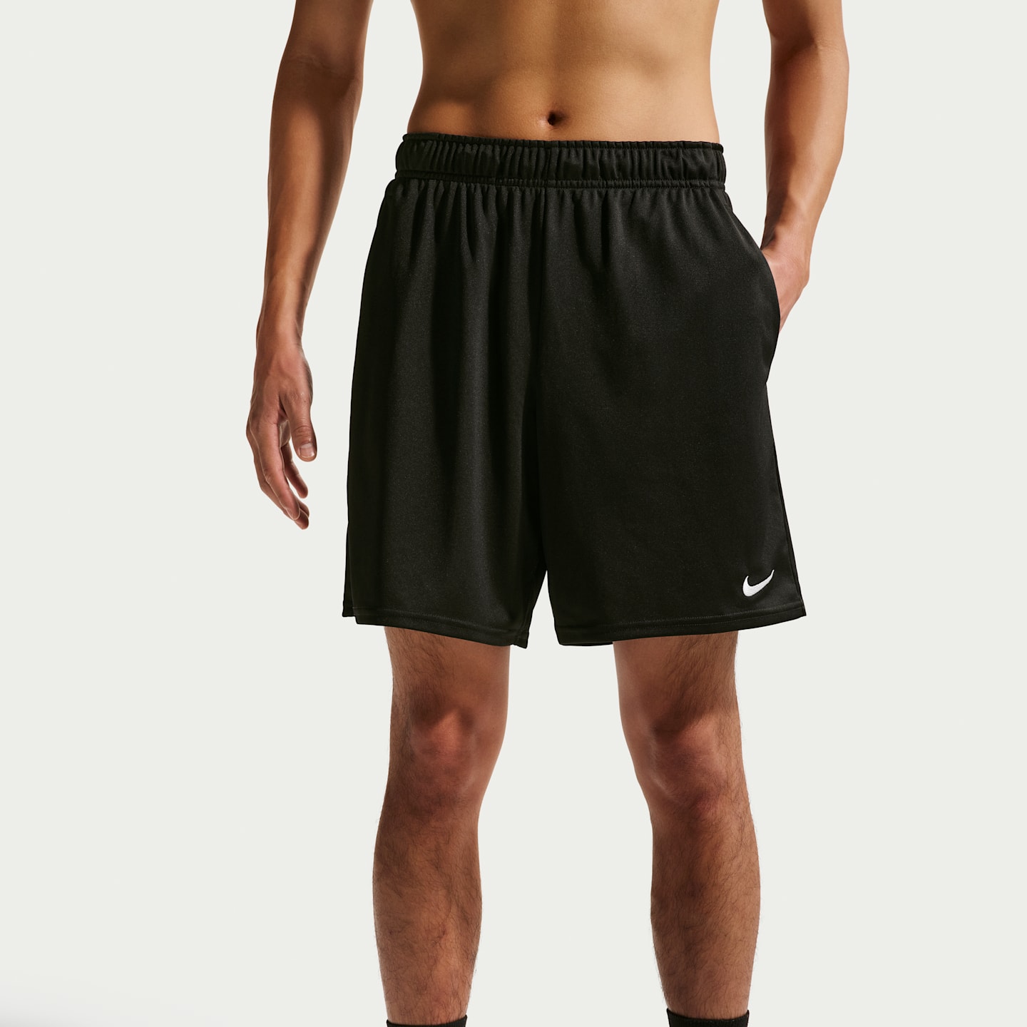 Мужские шорты для тренировок Nike Flex Dri-FIT, цвет: Чёрный / Белый — фото 2