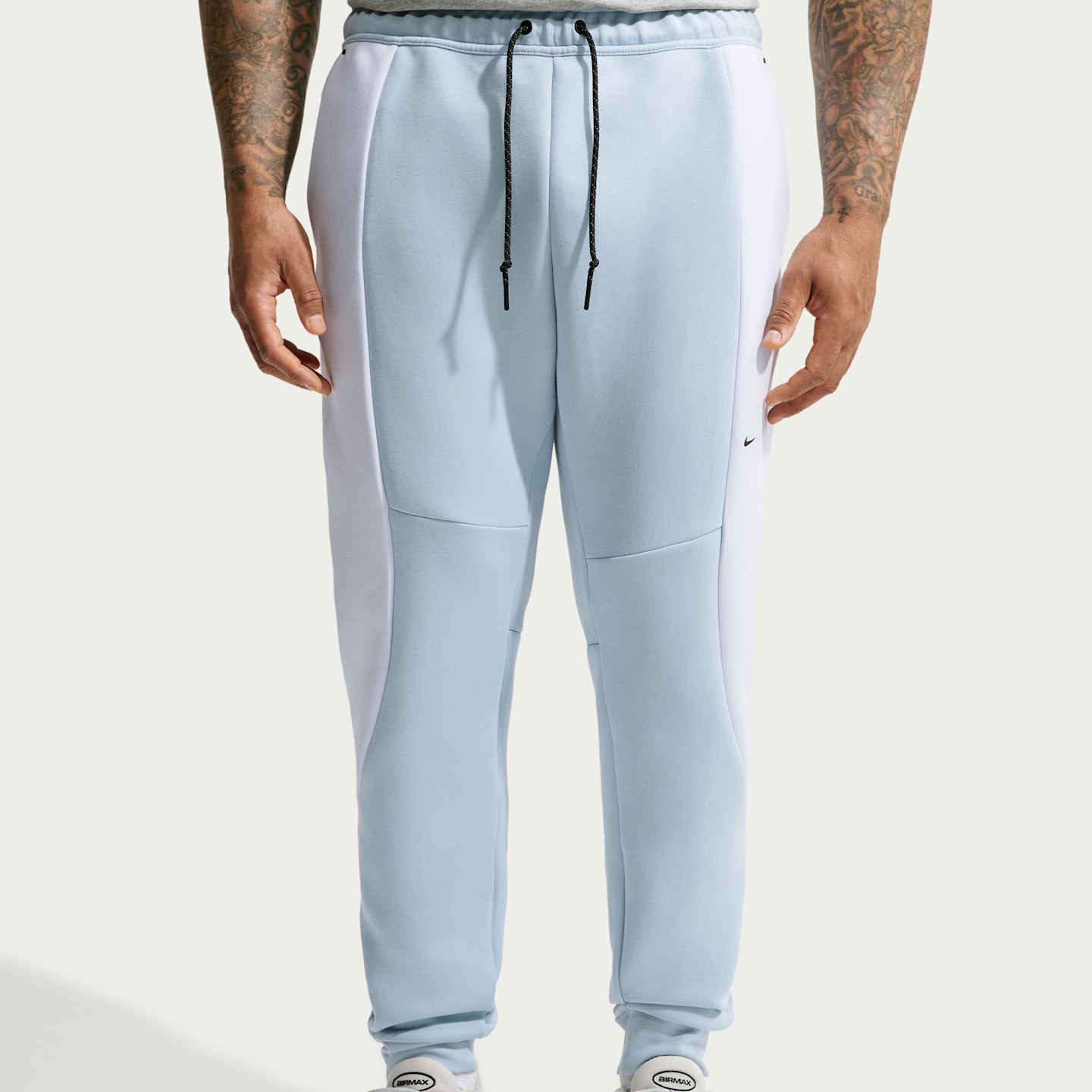 Мужские брюки Nike Tech Fleece Color-Block, цвет: Светлый синий / Серый — фото 7