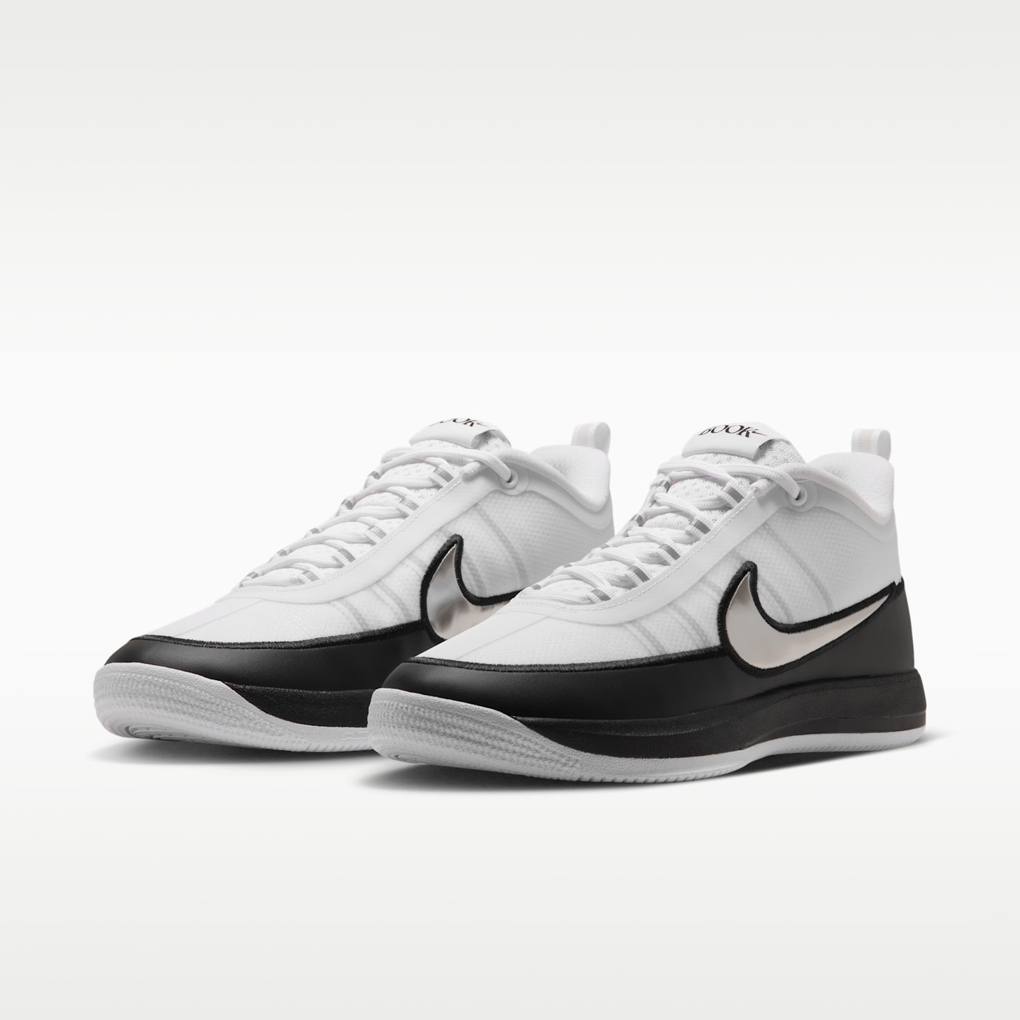 Кроссовки Nike Book 2 Basketball, цвет: Белый / Чёрный — фото 5