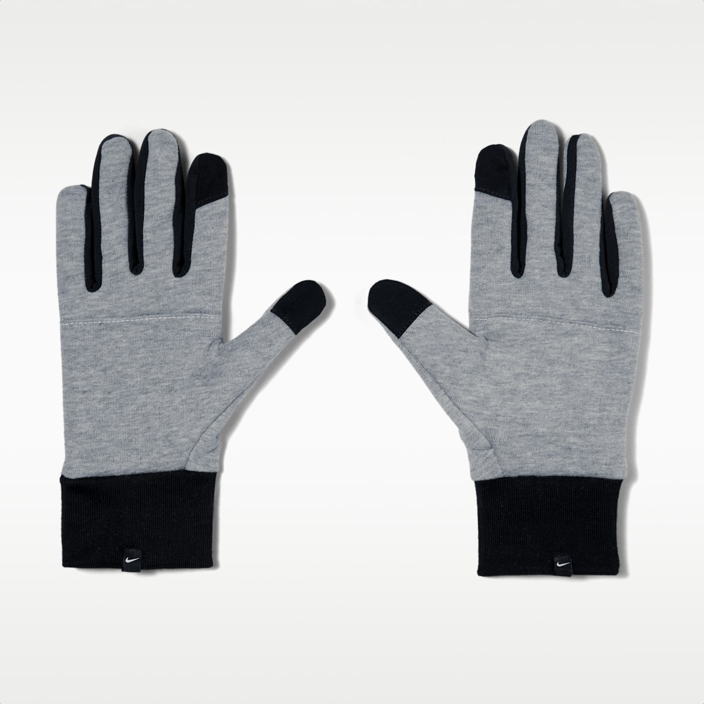 Женские перчатки Nike Studio Fleece Gloves (1 Pair), цвет: Серый меланжевый / Молочный — фото 2