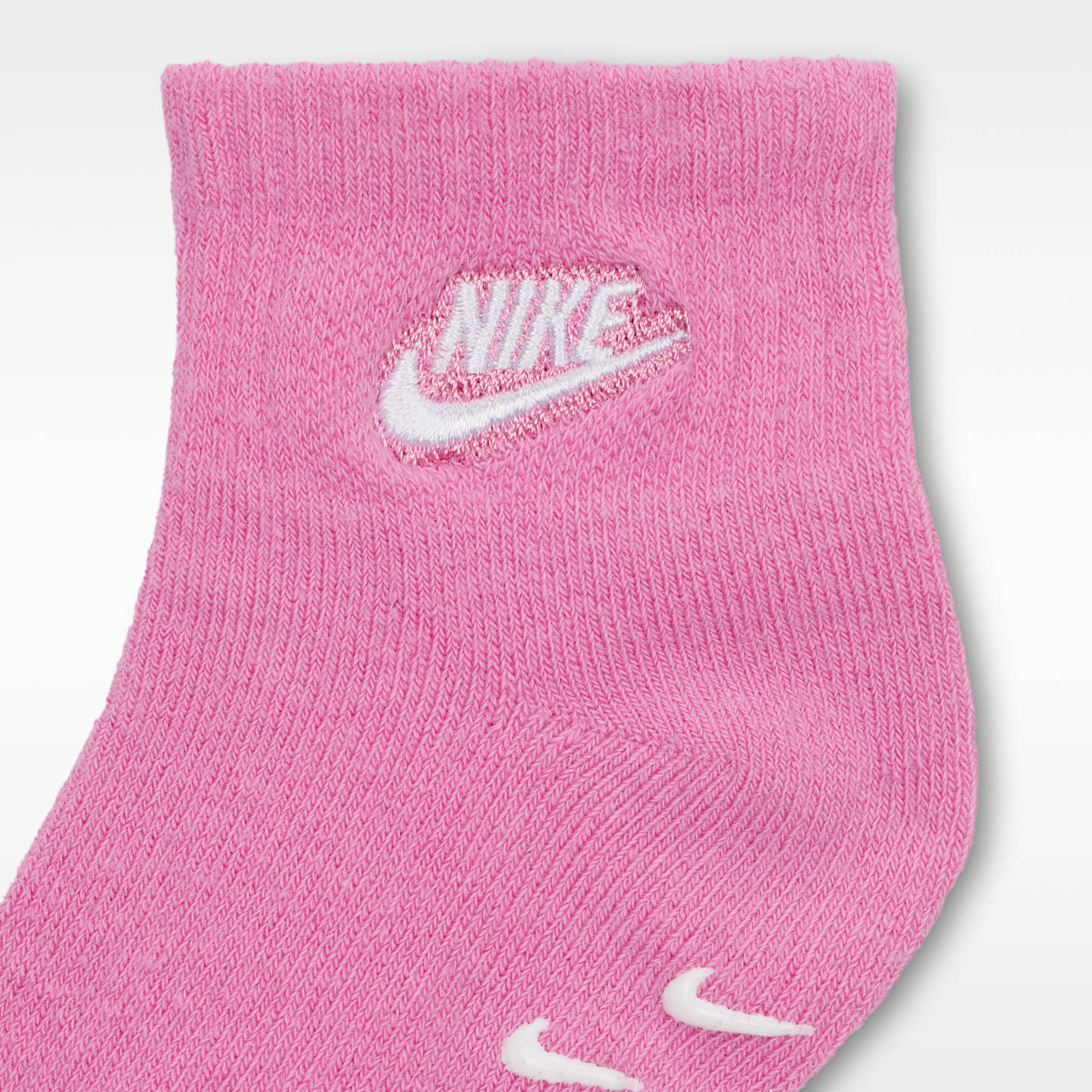 Нескользящие носки для малышей Nike Logo, 4 пары, цвет: Фламинго — фото 3