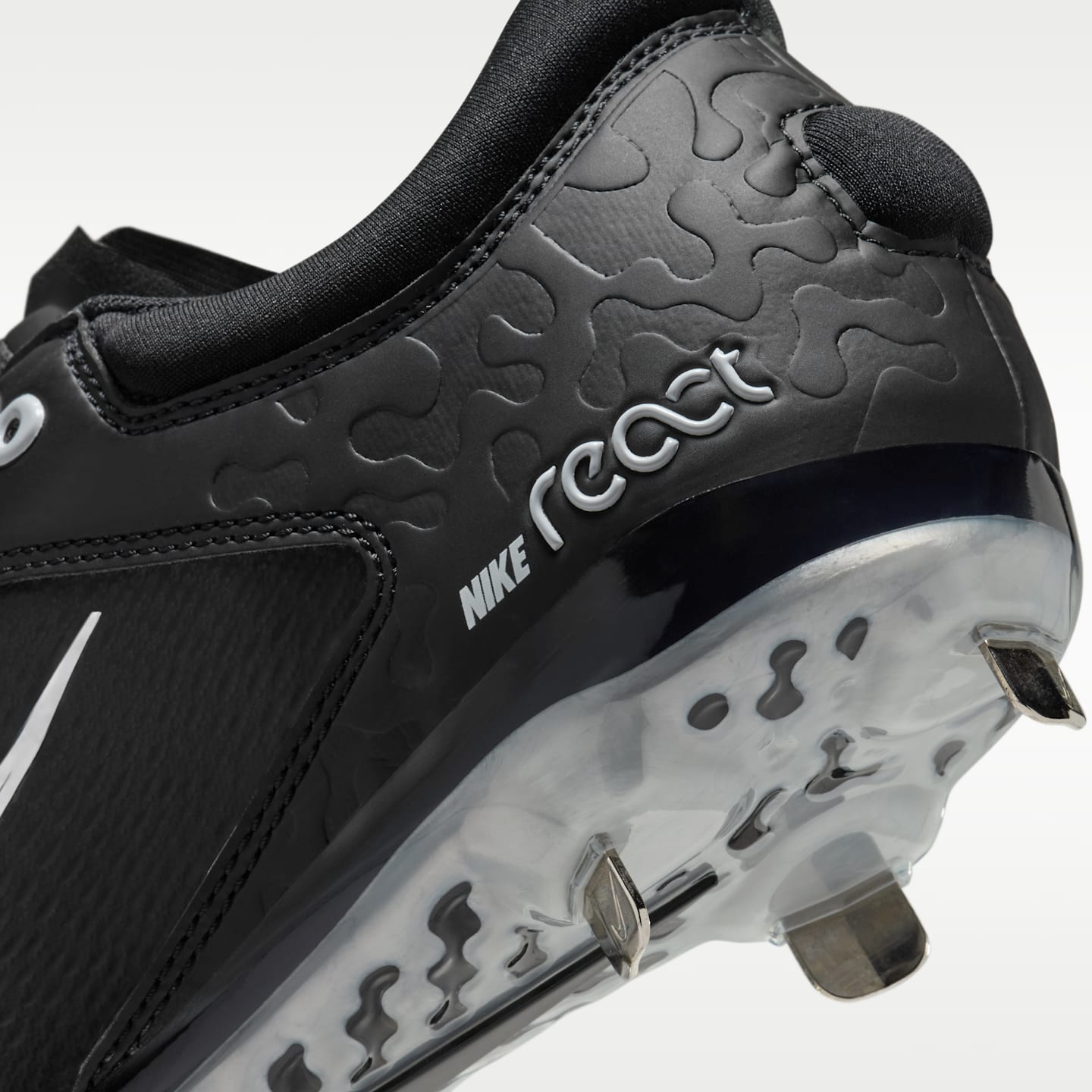 Женские бутсы Nike Hyperdiamond 4 Elite Softball Cleats, цвет: Чёрный / Железный серый — фото 9