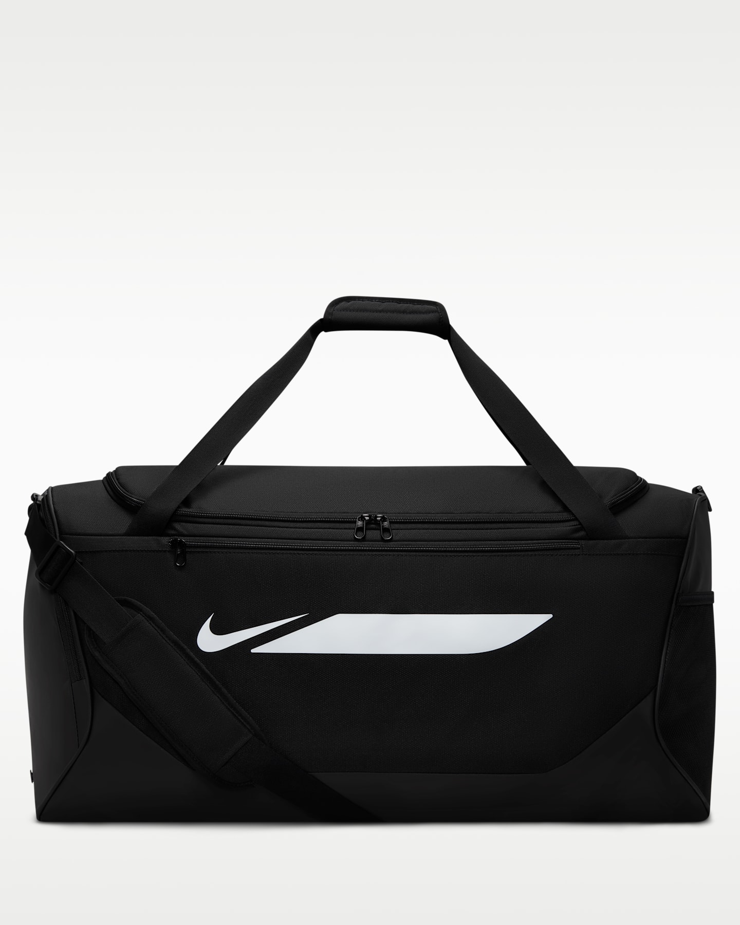 Мужская сумка Nike Academy Soccer Duffel (Large, 95L), цвет: Чёрный / Белый — фото 10