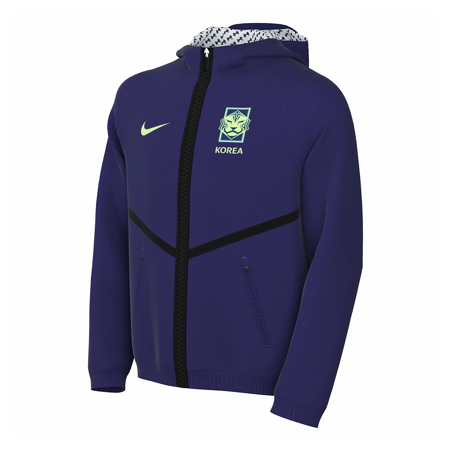Детская гимнастическая куртка Nike Dri-FIT Korea Anthem для футбола, цвет: Фиолетовый / Чёрный — фото 1