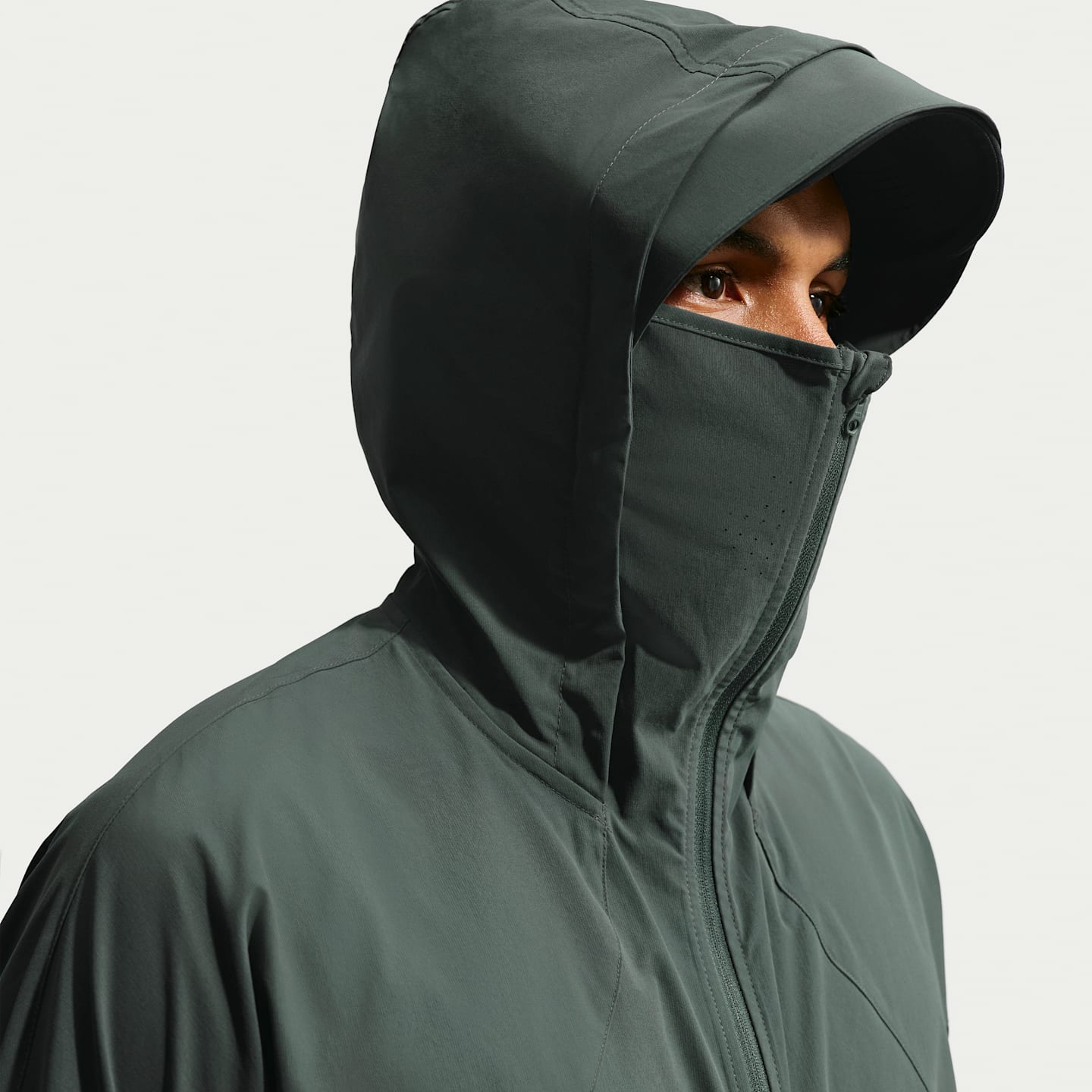 Мужская куртка Nike Tech Helios Dri-FIT с длинным рукавом, цвет: Камуфляжный зелёный / Чёрный — фото 6