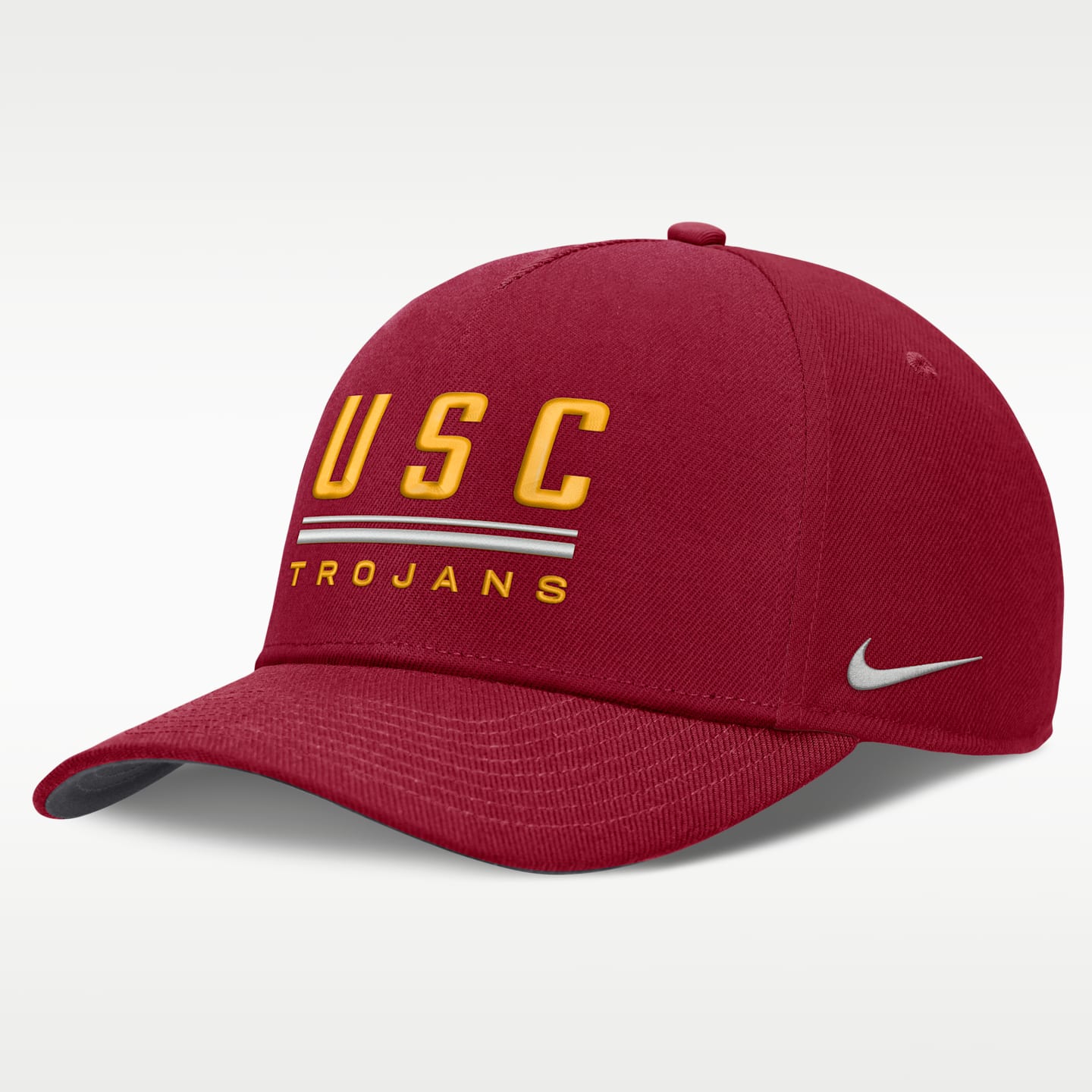 Мужская регулируемая кепка Nike USC Sideline Practice Rise Dri-FIT, цвет: Малиновый