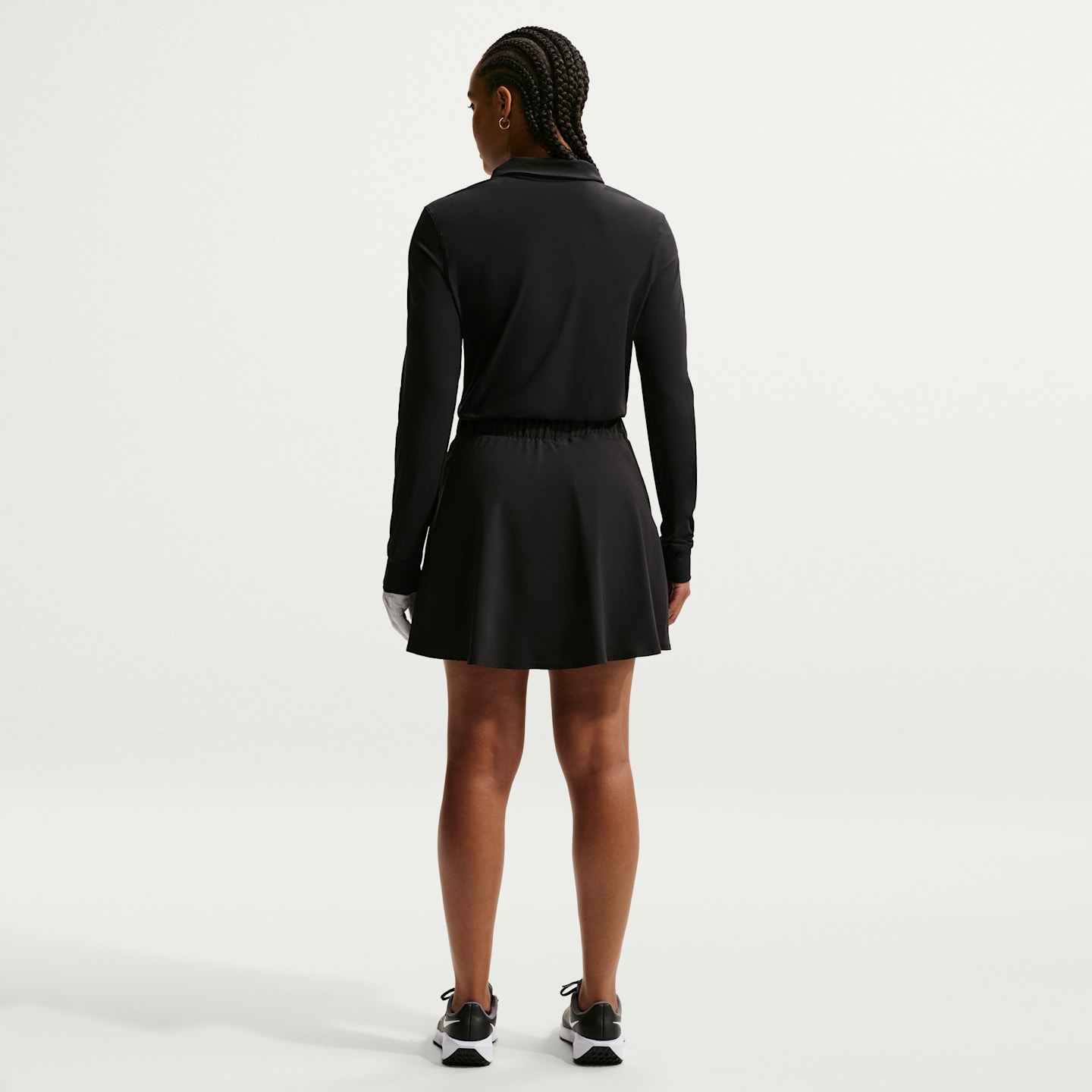 Женское поло Nike Victory Dri-FIT с длинным рукавом, цвет: Чёрный / Белый — фото 5