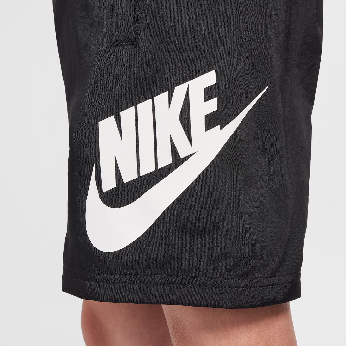 Детские тканые шорты Nike Sportswear Club, цвет: Чёрный / Белый — фото 7