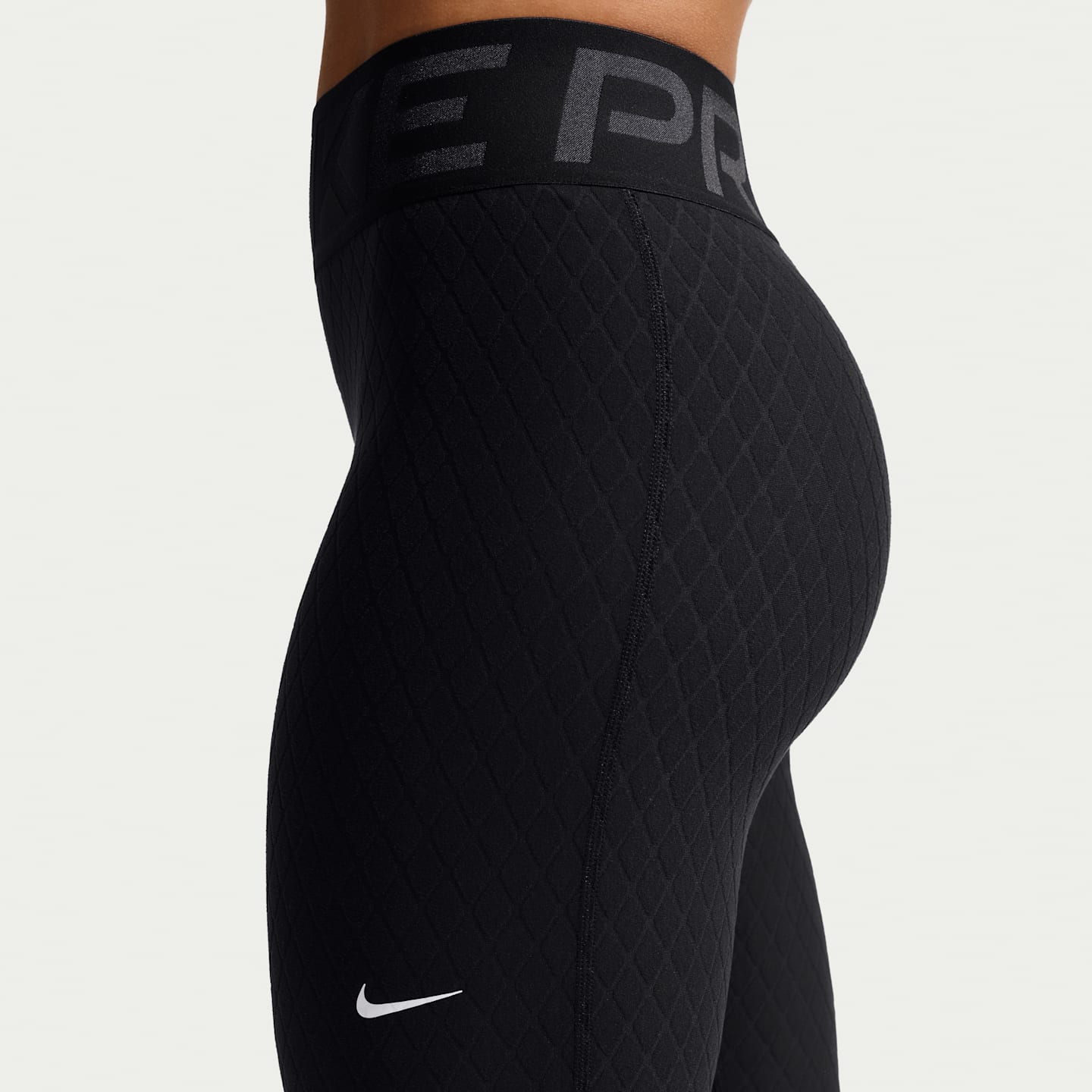 Женские леггинсы Nike Pro Sculpt Therma-FIT с высокой талией, цвет: Чёрный / Белый — фото 3