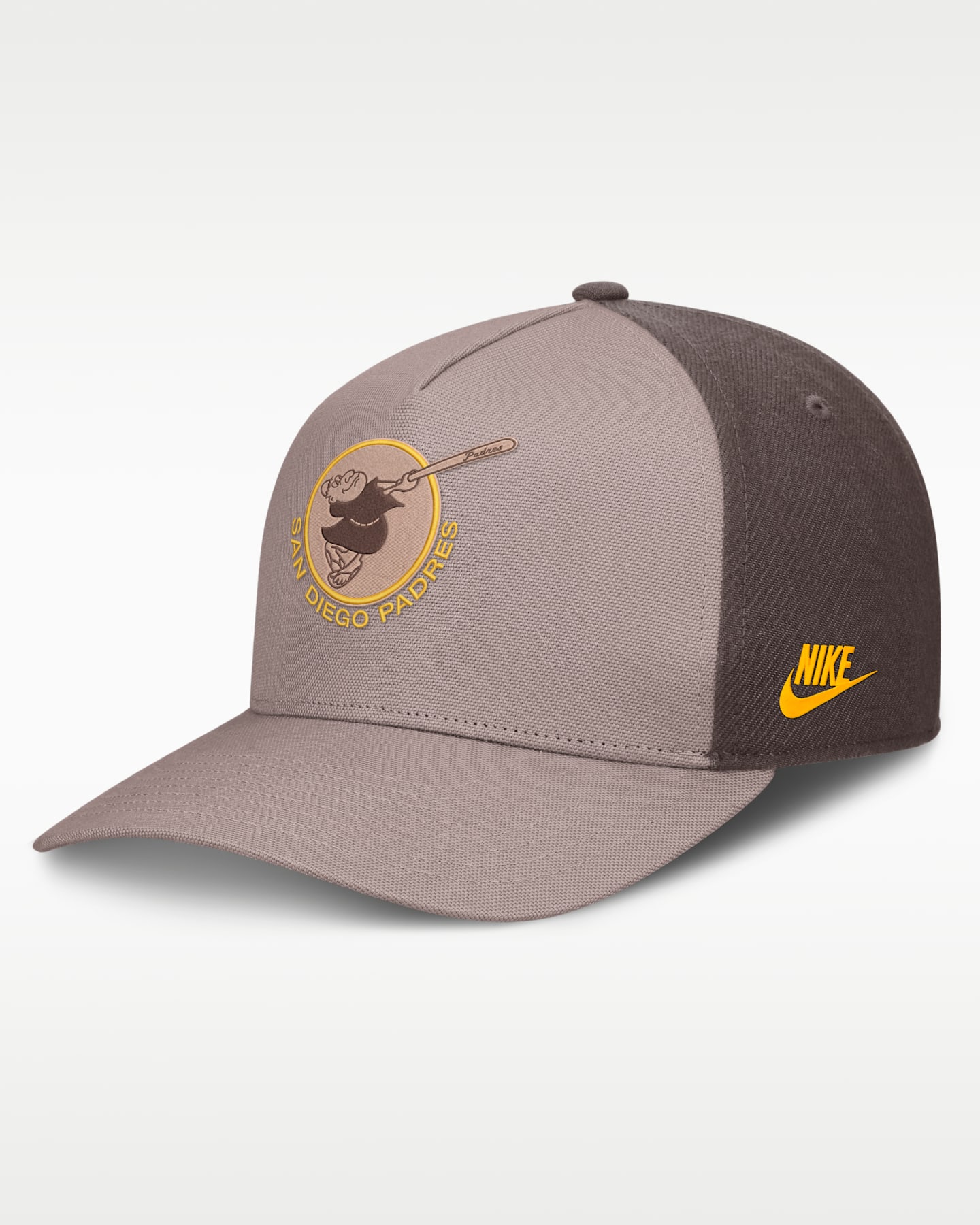 Мужская кепка Nike San Diego Padres Cooperstown Rise MLB A-Frame Adjustable Hat, цвет: Коричневый — фото 3