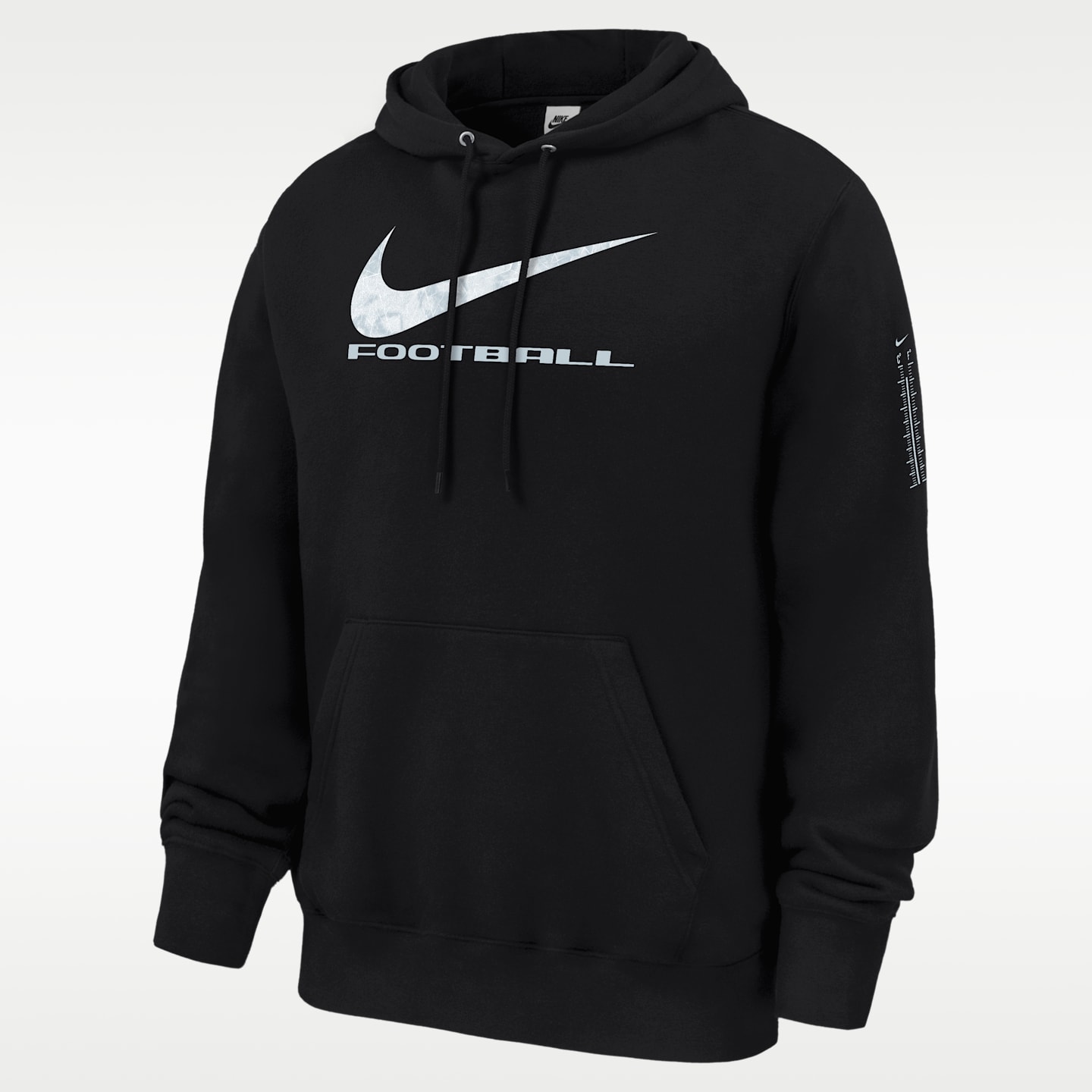 Мужское флисовое худи Nike Club для американского футбола, цвет: Чёрный — фото 1