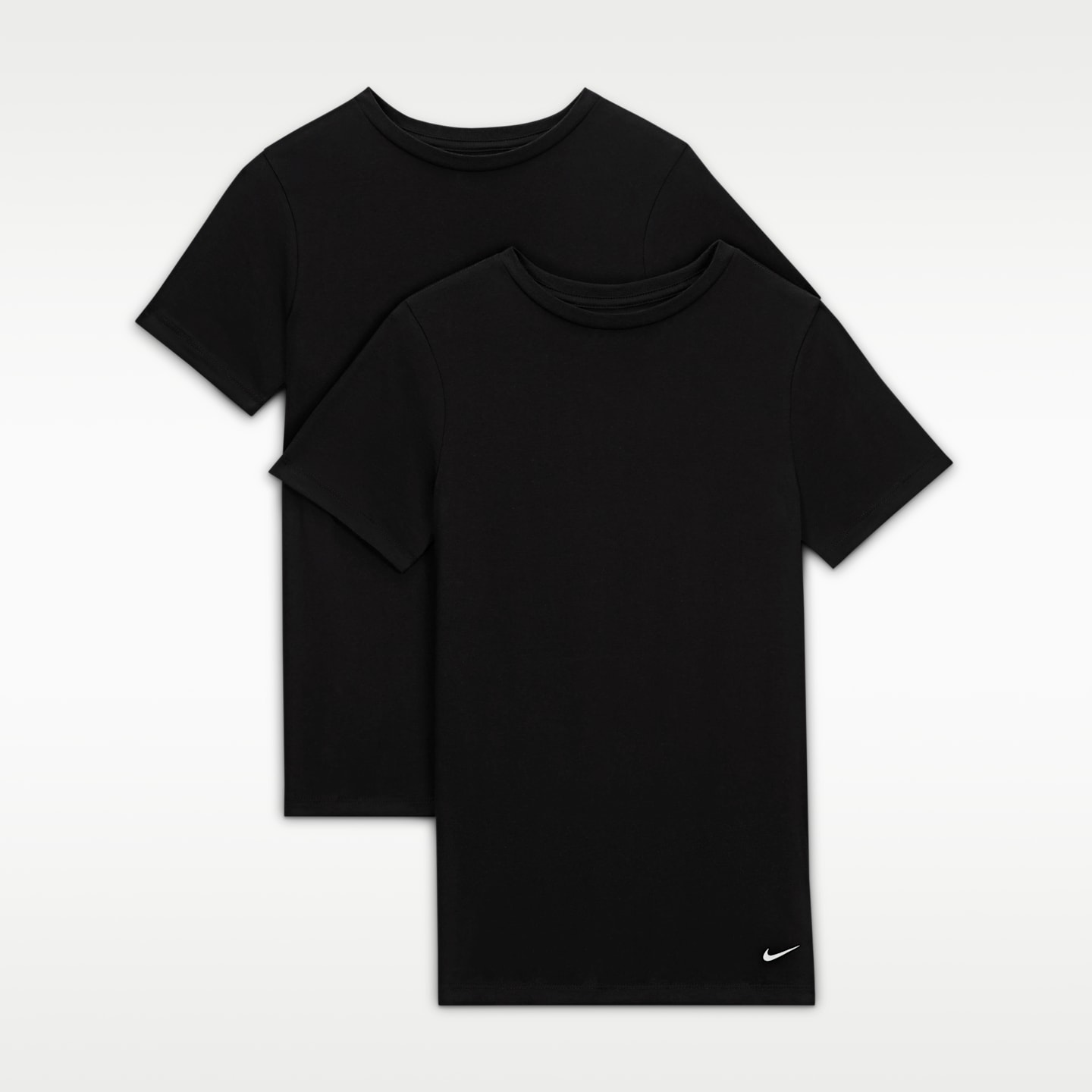 Детские топы Nike Crew Undershirt (2-Pack), цвет: Чёрный — фото 1