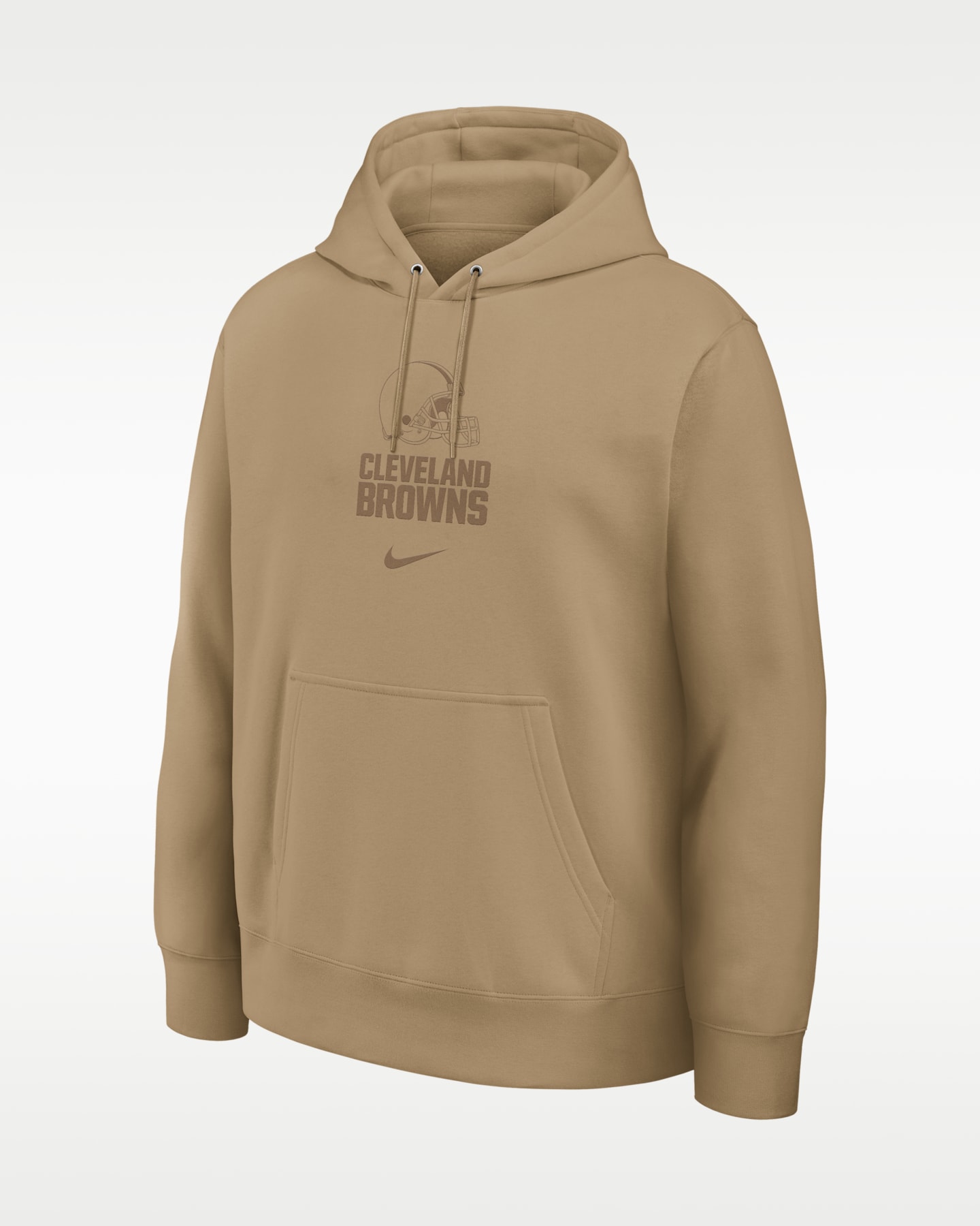Мужское худи Nike Cleveland Browns Washed Club NFL Pullover, цвет: Рыжевато-коричневый / Бежевый — фото 3