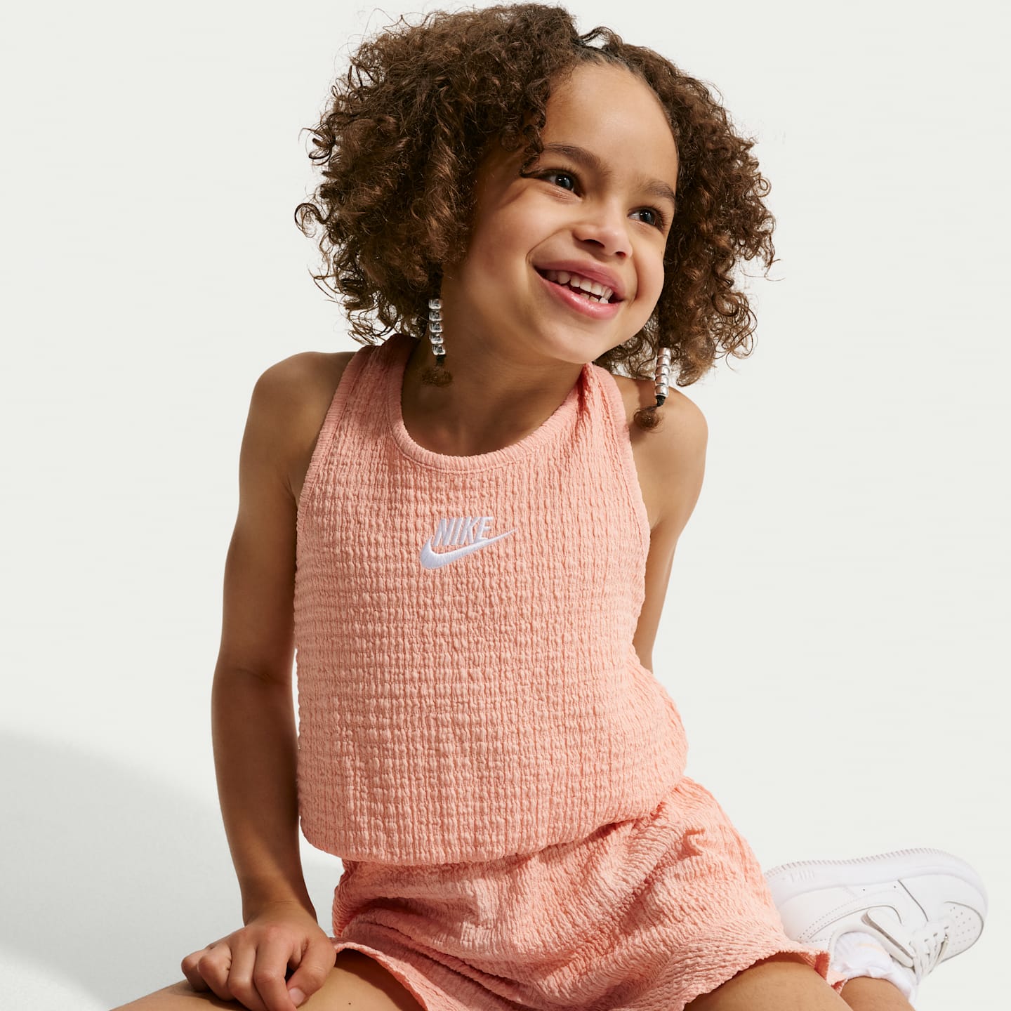 Детский комбинезон Nike Textured Romper, цвет: Оранжевый — фото 4
