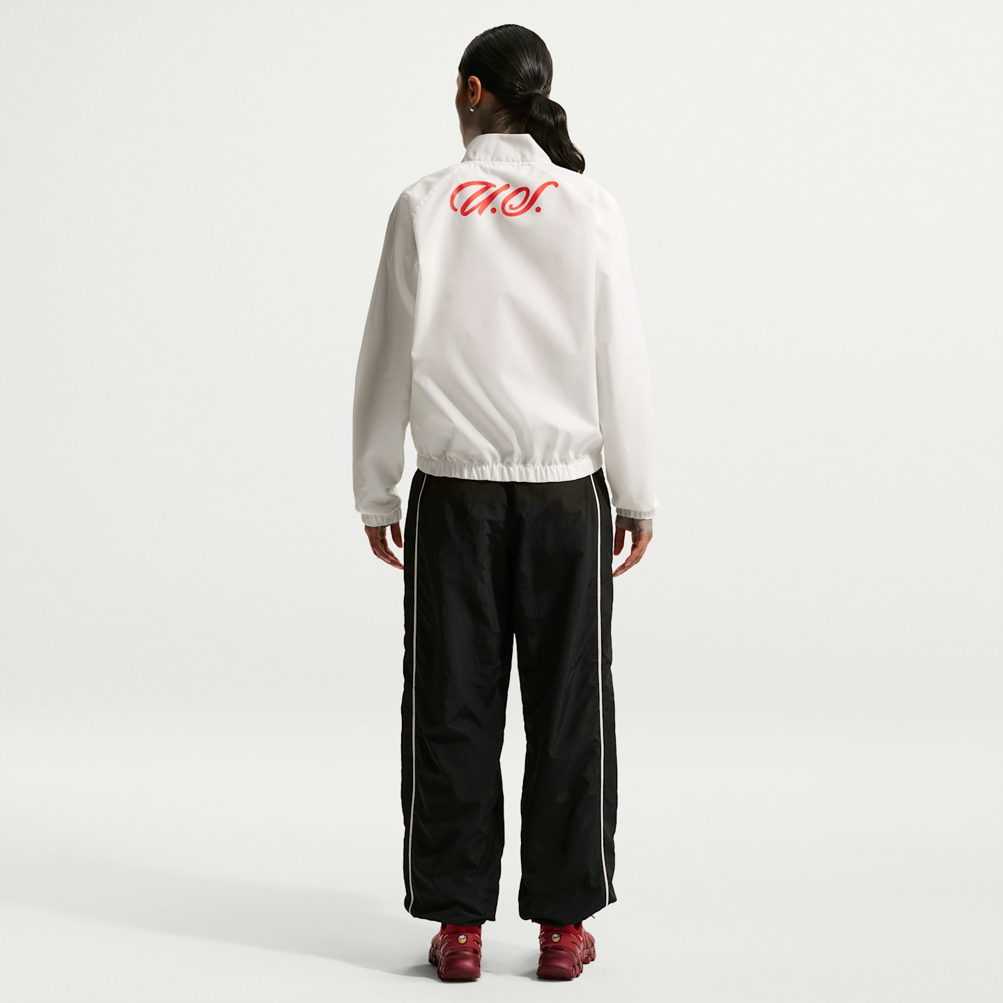 Женская футбольная куртка Nike Uswnt Anthem Dri-FIT, цвет: Молочный / Чёрный — фото 5