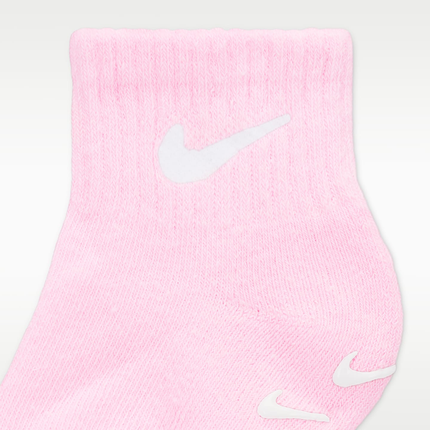 Нескользящие короткие носки для малышей Nike, 3 пары, цвет: Фламинго — фото 3