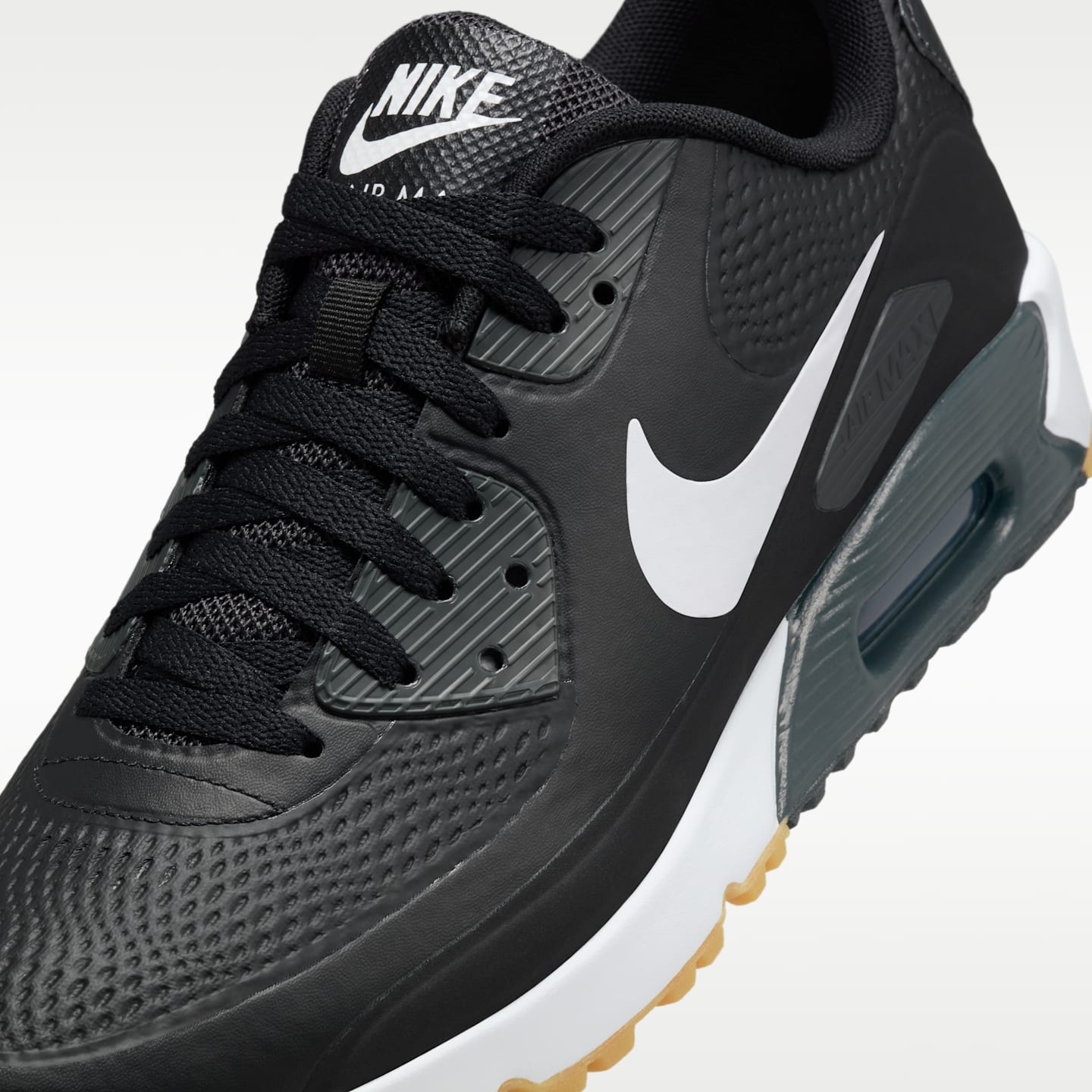 Женские кроссовки Nike Air Max 90 G Golf Shoes, цвет: Чёрный / Белый — фото 7