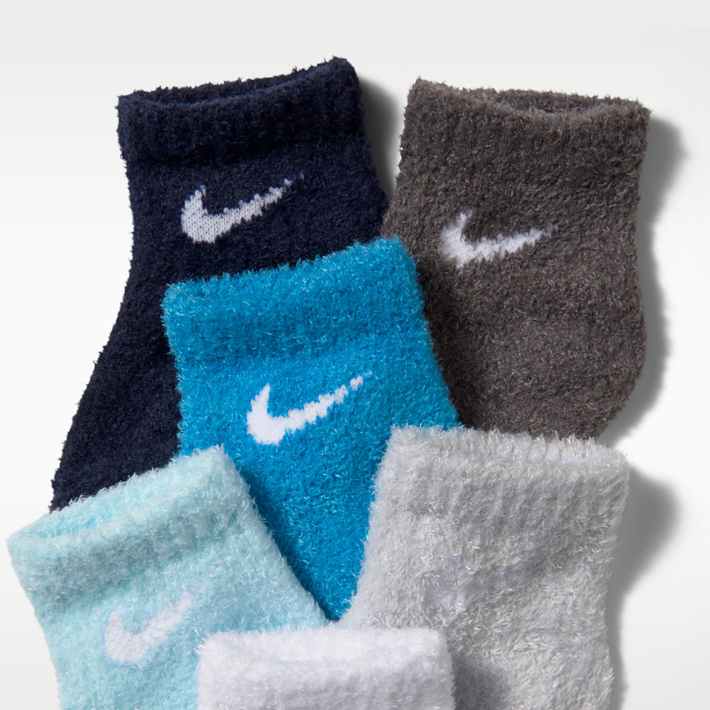 Подарочный набор носков для младенцев Nike Feather, 6 пар, цвет: Полуночный тёмно-синий — фото 2