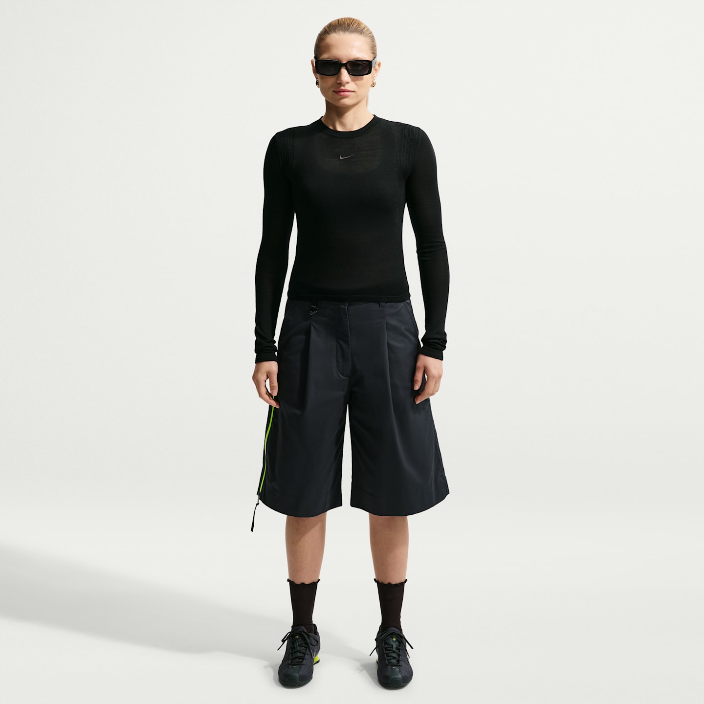 Женский топ Nike Sportswear Airreverent с длинным рукавом, цвет: Чёрный — фото 4