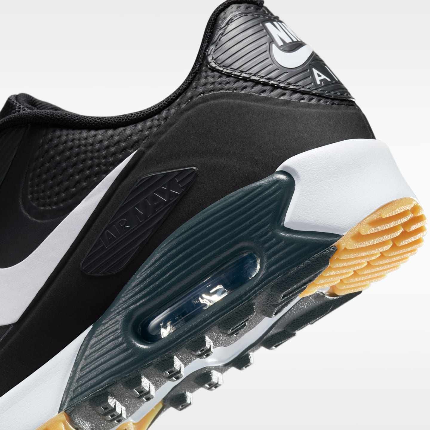 Женские кроссовки Nike Air Max 90 G Golf Shoes, цвет: Чёрный / Белый — фото 8