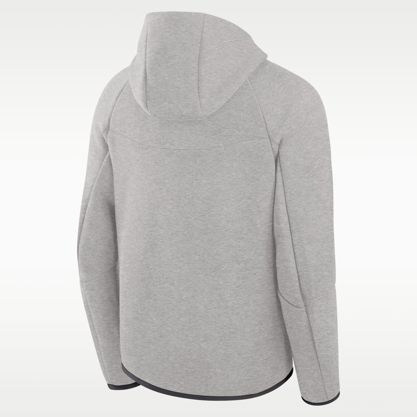 Мужская куртка Nike Alabama Tech Fleece Windrunner College с капюшоном на молнии, цвет: Серый / Чёрный — фото 2