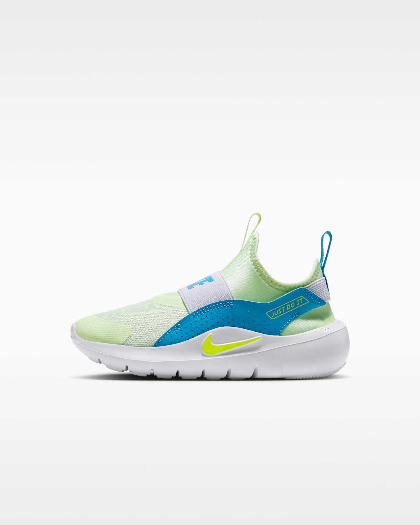 Детские кроссовки Nike Flex Runner 4 Running, цвет: Кислотно-жёлтый / Синий — фото 9