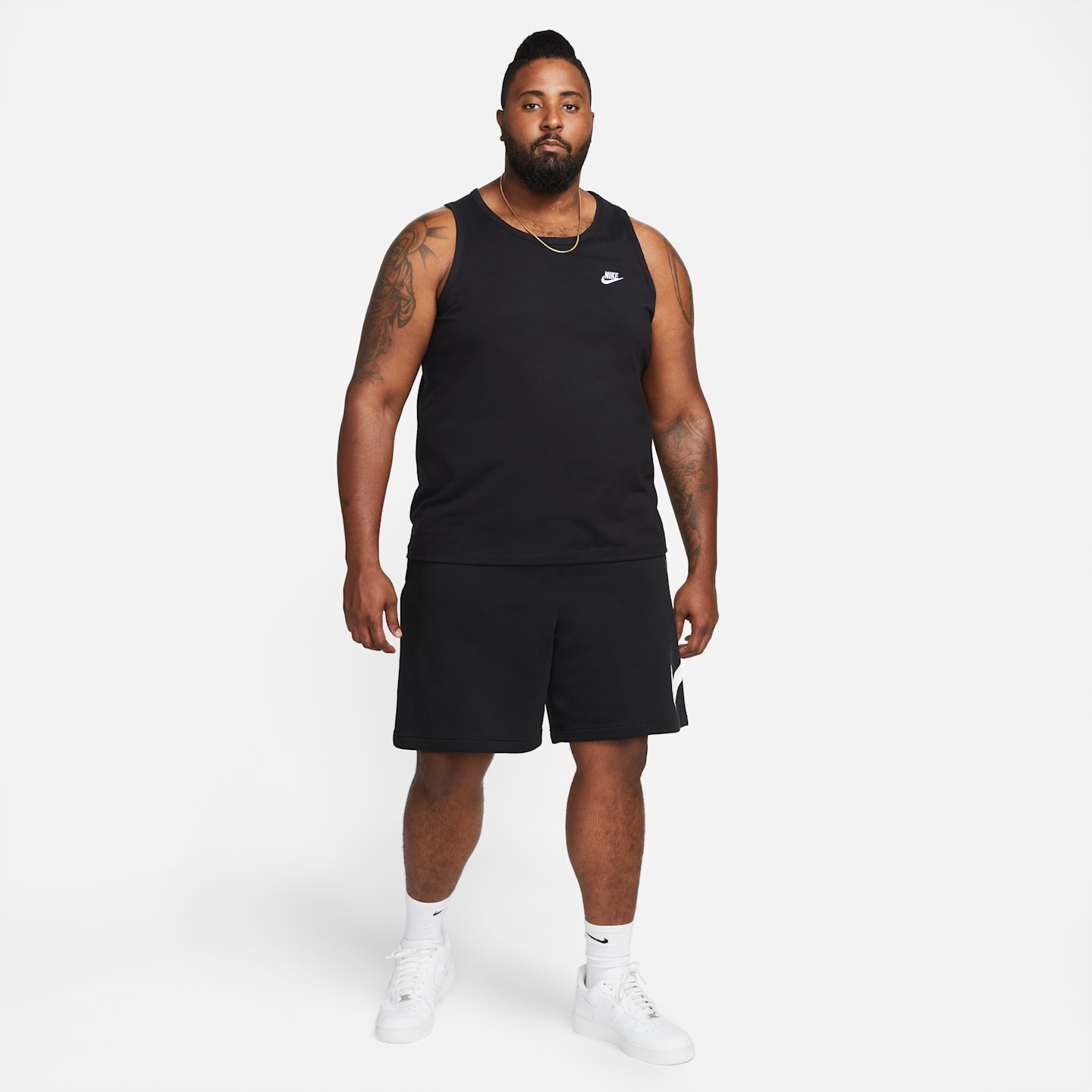 Мужская майка Nike Sportswear Club, цвет: Чёрный / Белый — фото 8