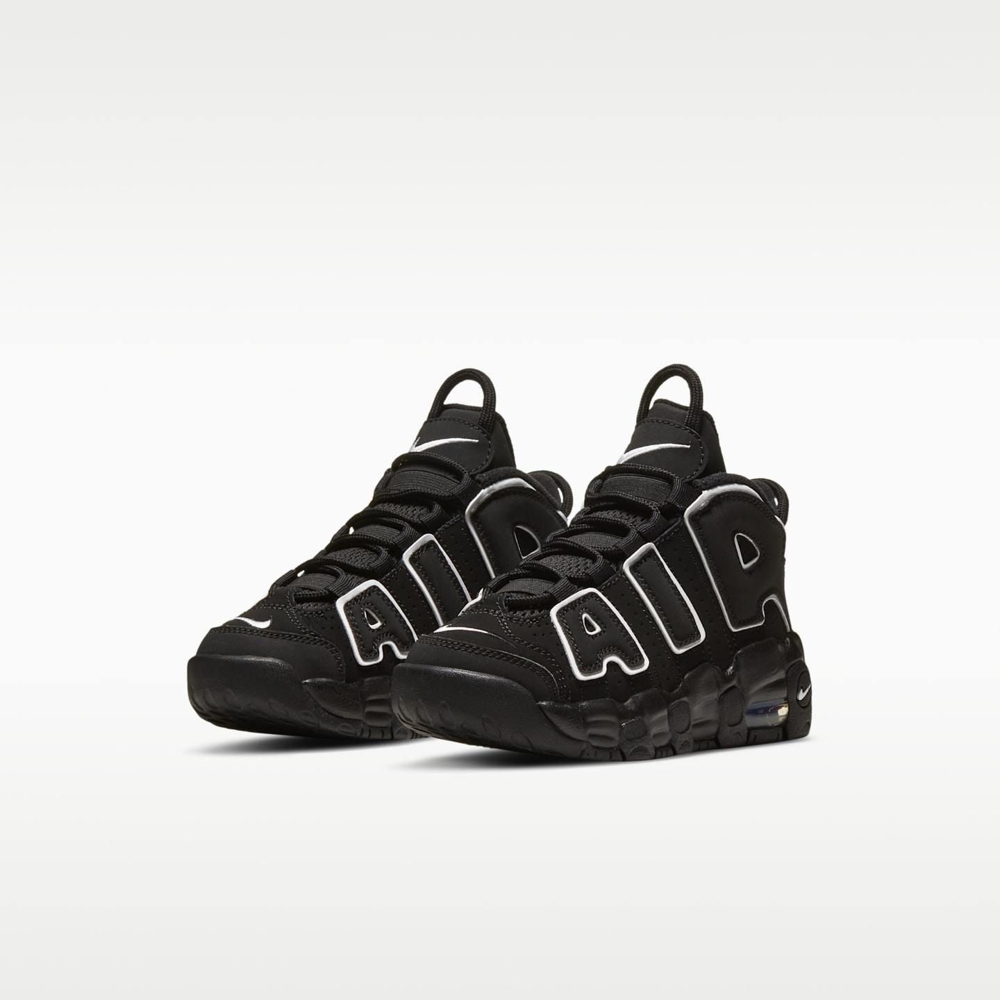 Детские кроссовки Nike Air More Uptempo, цвет: Чёрный / Белый — фото 5
