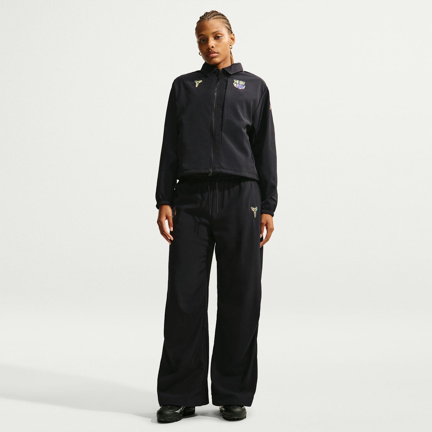 Женская футбольная ветровка Nike FC Barcelona Away Kobe, цвет: Чёрный / Фиолетовый — фото 4