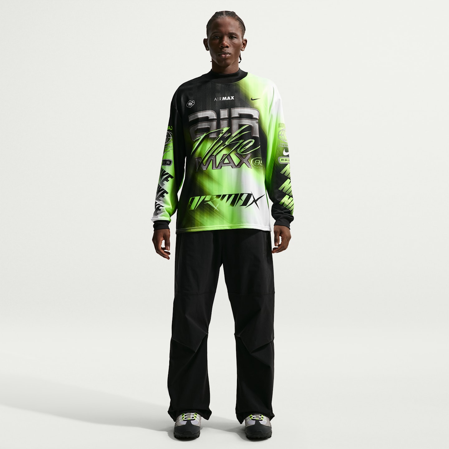 Мужское футбольное джерси с длинным рукавом Nike Culture of Football Dri-FIT, цвет: Кислотно-жёлтый / Чёрный — фото 4