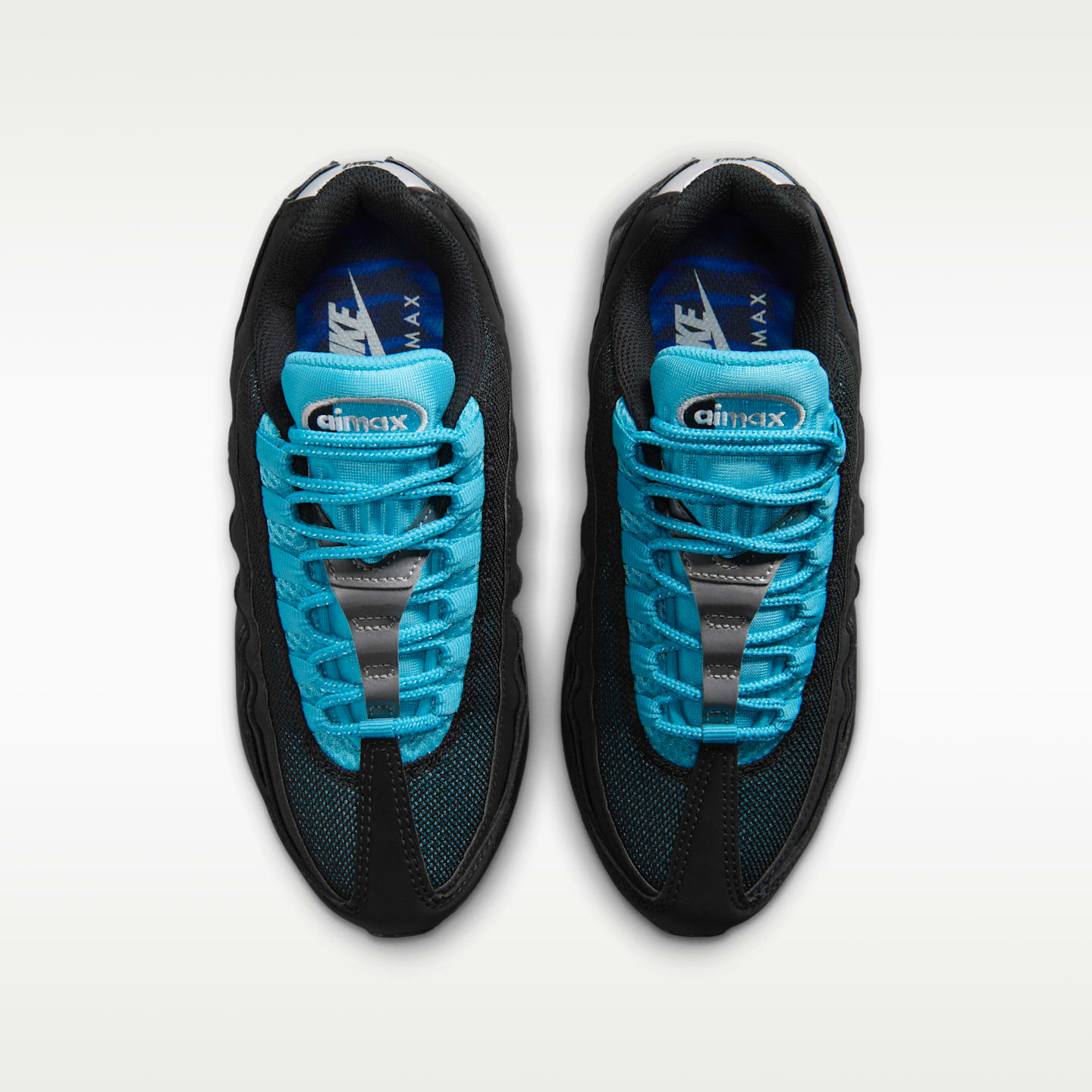 Детские кроссовки Nike Air Max 95 SE, цвет: Чёрный / Синий — фото 4