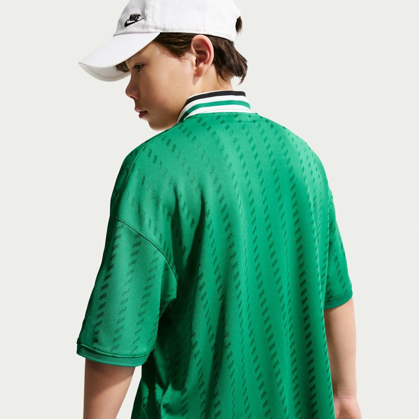 Детское джерси Nike Sportswear с коротким рукавом, цвет: Зелёный / Чёрный — фото 5