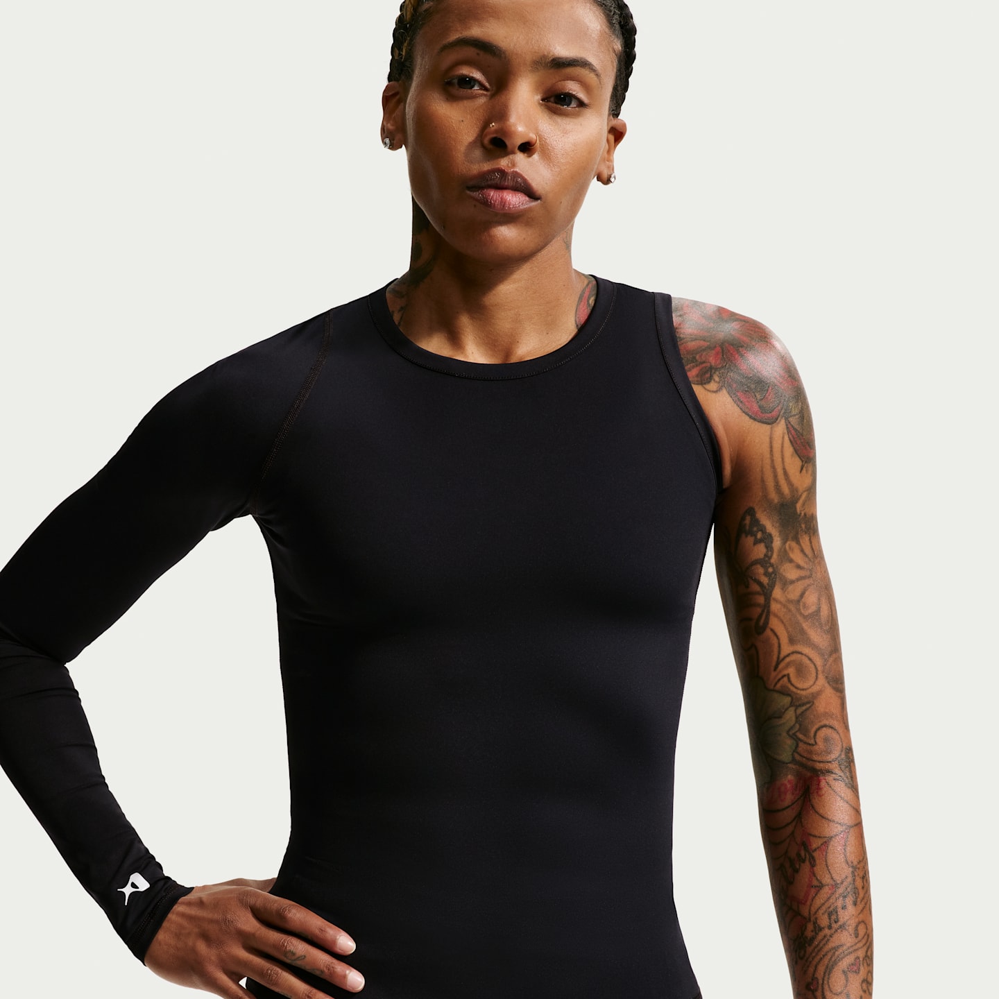 Женский топ Nike A'ja Wilson A'symmetric Reversible Dri-FIT Basketball Top, цвет: Чёрный / Белый — фото 6