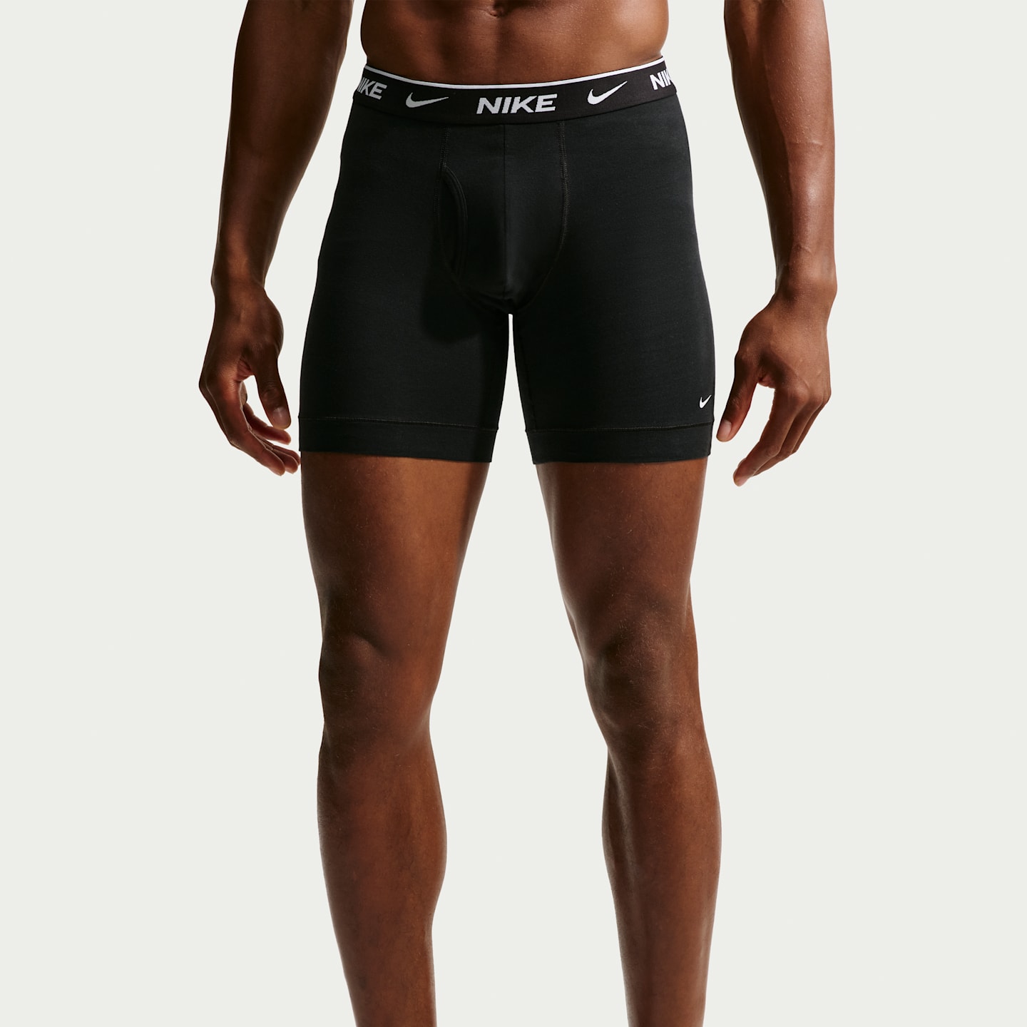 Мужские боксеры-брифы Nike Essential Cotton Stretch Dri-FIT, набор из 5 шт, цвет: Чёрный — фото 2