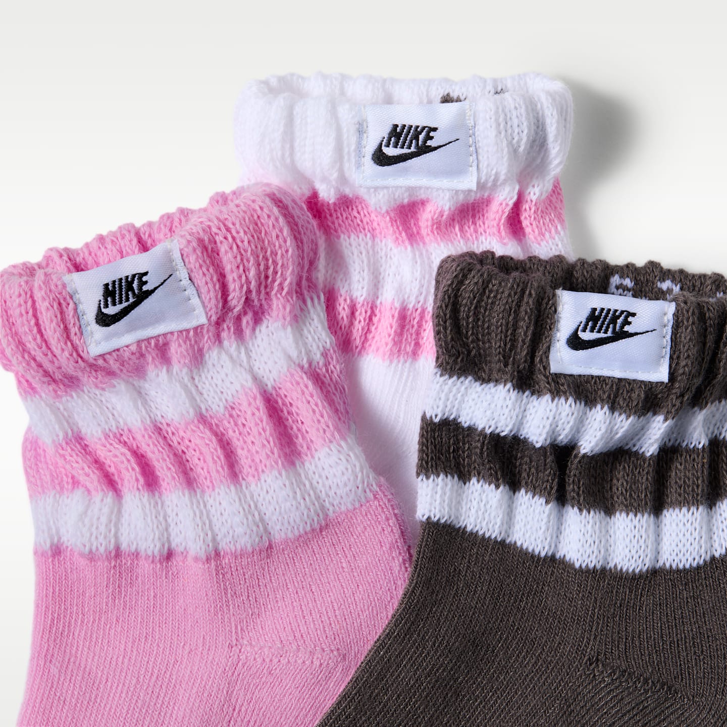 Детские носки Nike Varsity Scrunch, 3 пары, цвет: Розовый — фото 2