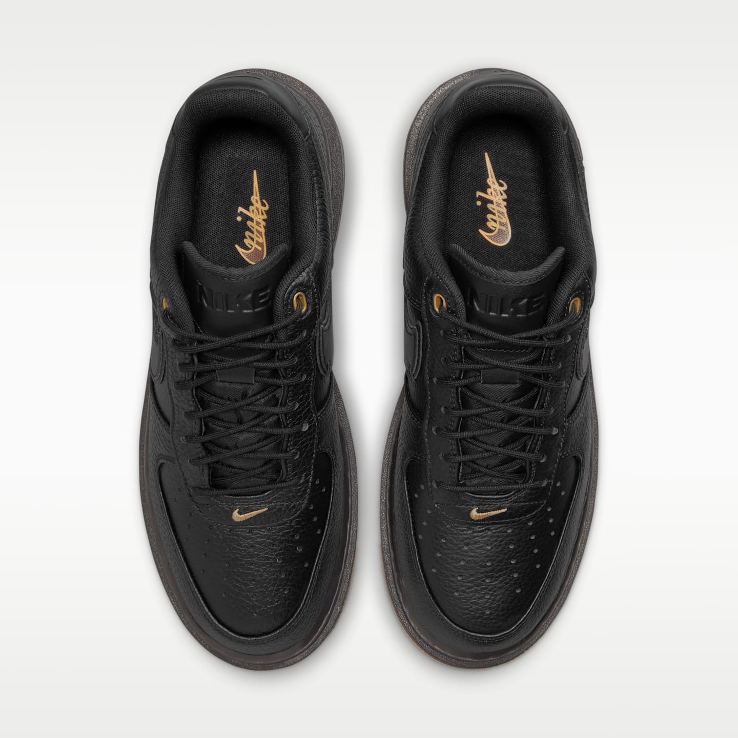 Мужские кроссовки Nike Air Force 1 Luxe, цвет: Чёрный / Карамельный жёлтый — фото 4