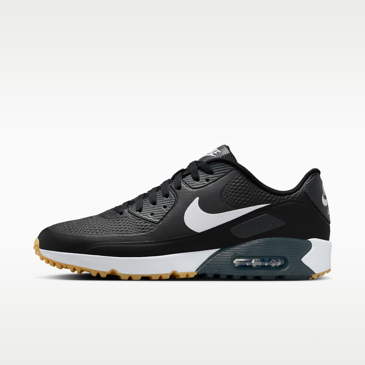 Женские кроссовки Nike Air Max 90 G Golf Shoes, цвет: Чёрный / Белый — фото 1
