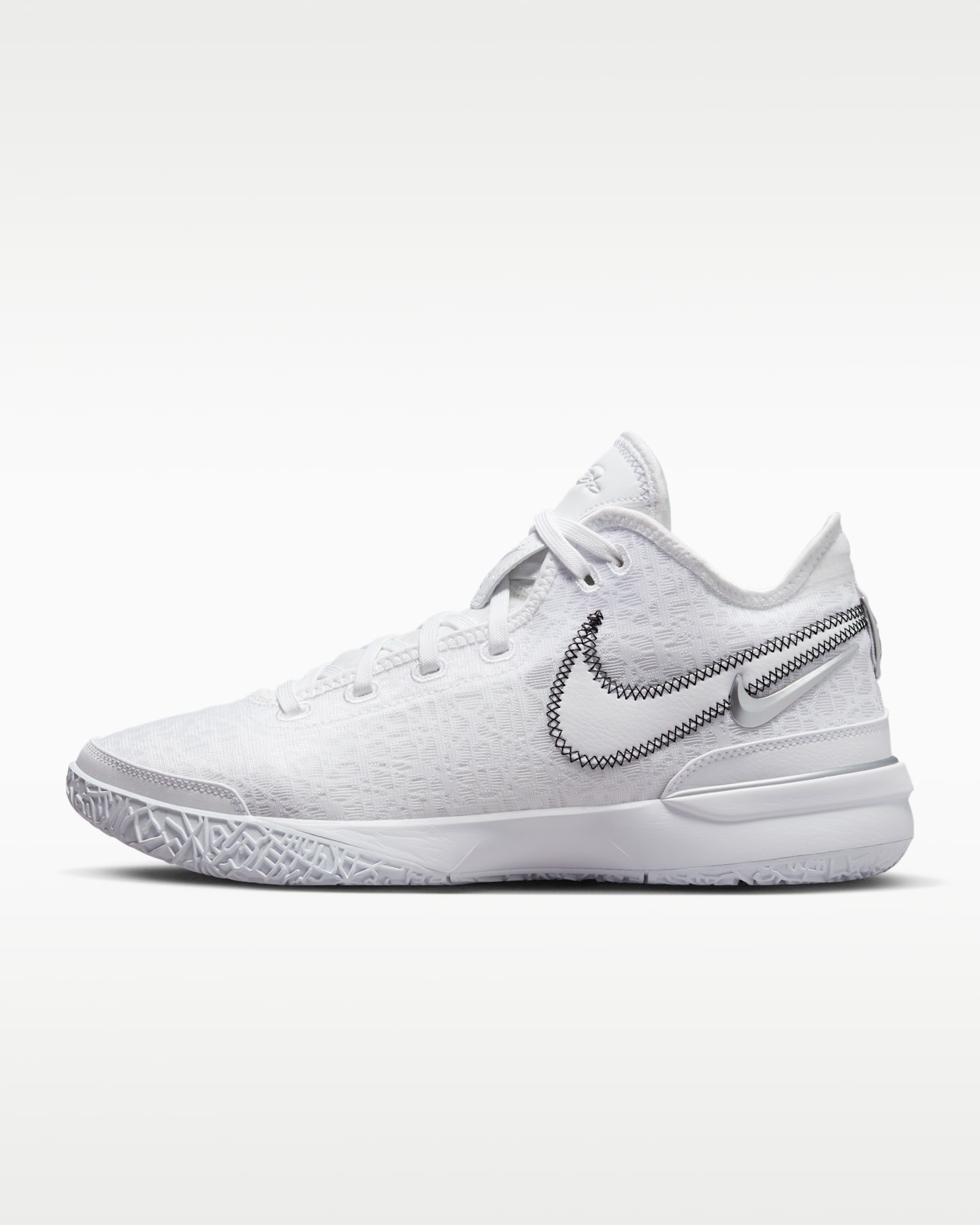 Мужские кроссовки Nike LeBron Nxxt Gen Basketball, цвет: Белый / Чёрный — фото 9