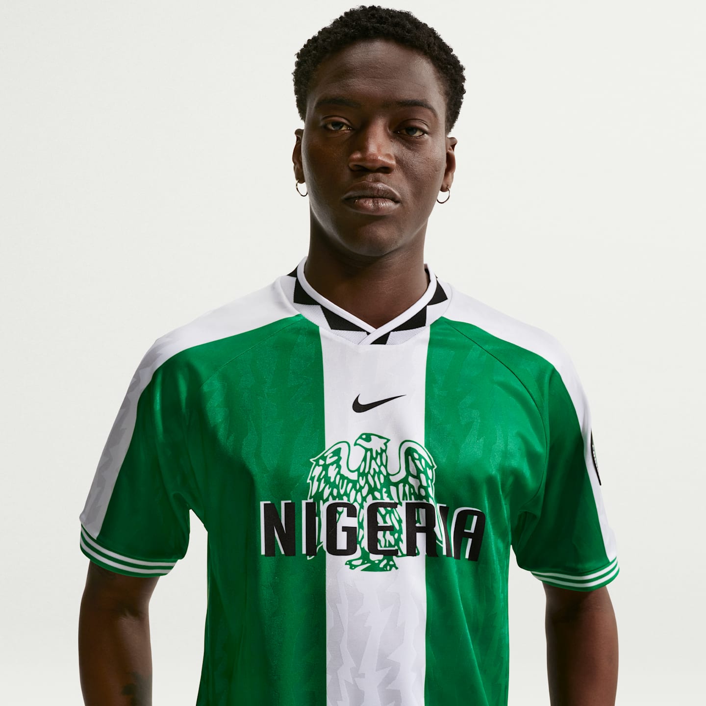 Мужской топ Nike Nigeria 1996 Reissue Dri-FIT Soccer Replica Jersey, цвет: Зелёный / Белый — фото 1