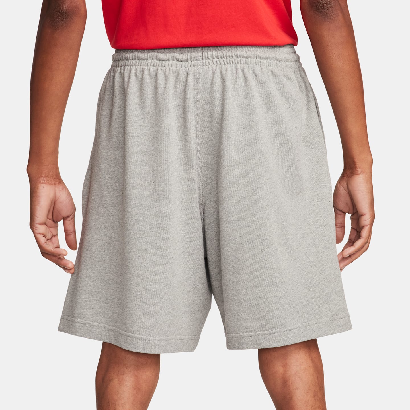 Мужские трикотажные шорты Nike Sportswear Club, цвет: Серый меланжевый / Белый — фото 3